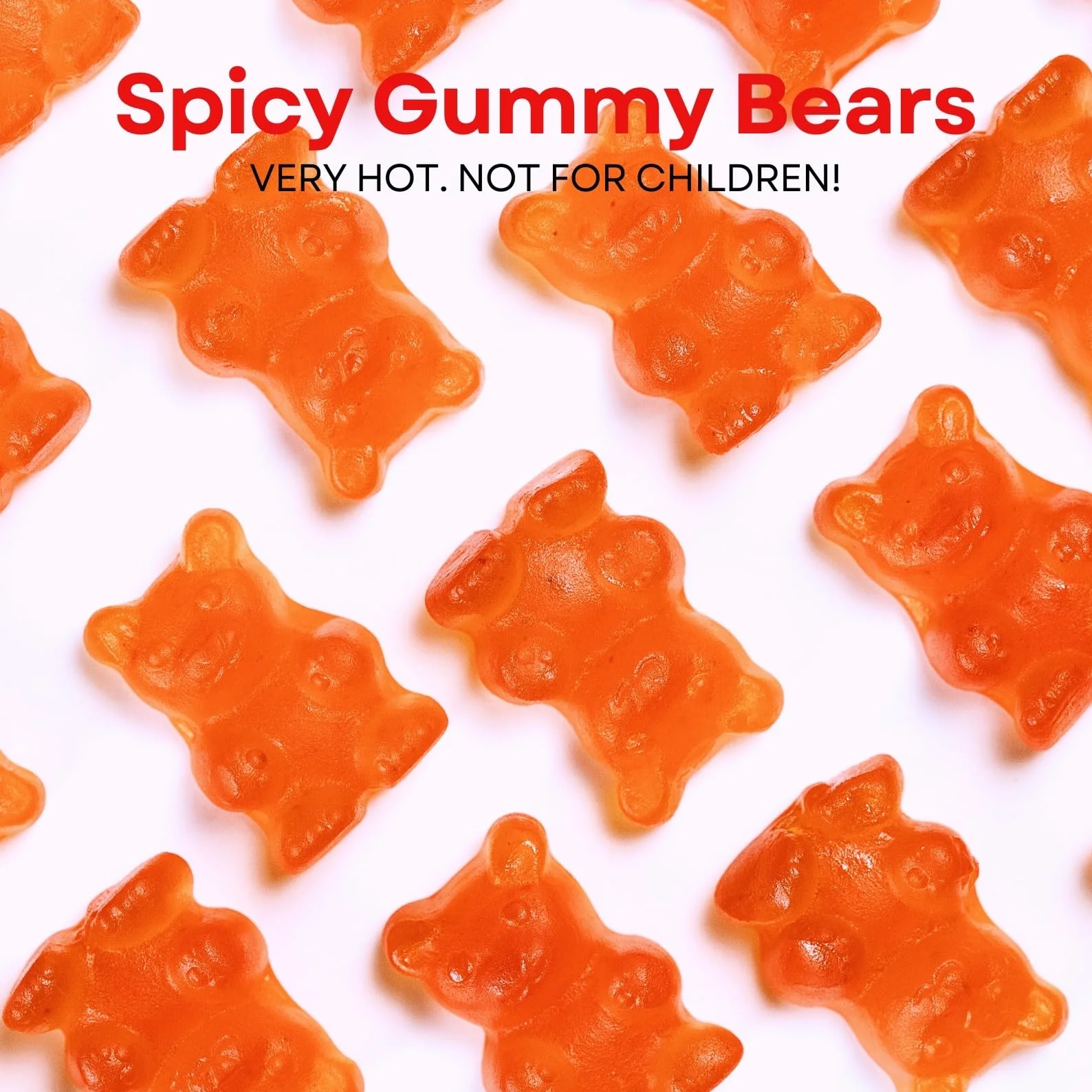 Poppamies Pikantne Żelki Poppamies NapalmiNalle Chili Fruit Gums - Bezglutenowe, Bezlaktozowe, Wegańskie - Nie dla dzieci ani na Halloweenowy Żart - Pikantność: 4/10 - Waga: 125g