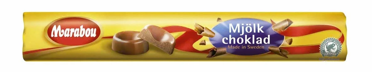 Marabou Mjölkchoklad oryginalna szwedzka czekolada mleczna rolka 74 g x 5 sztuk
