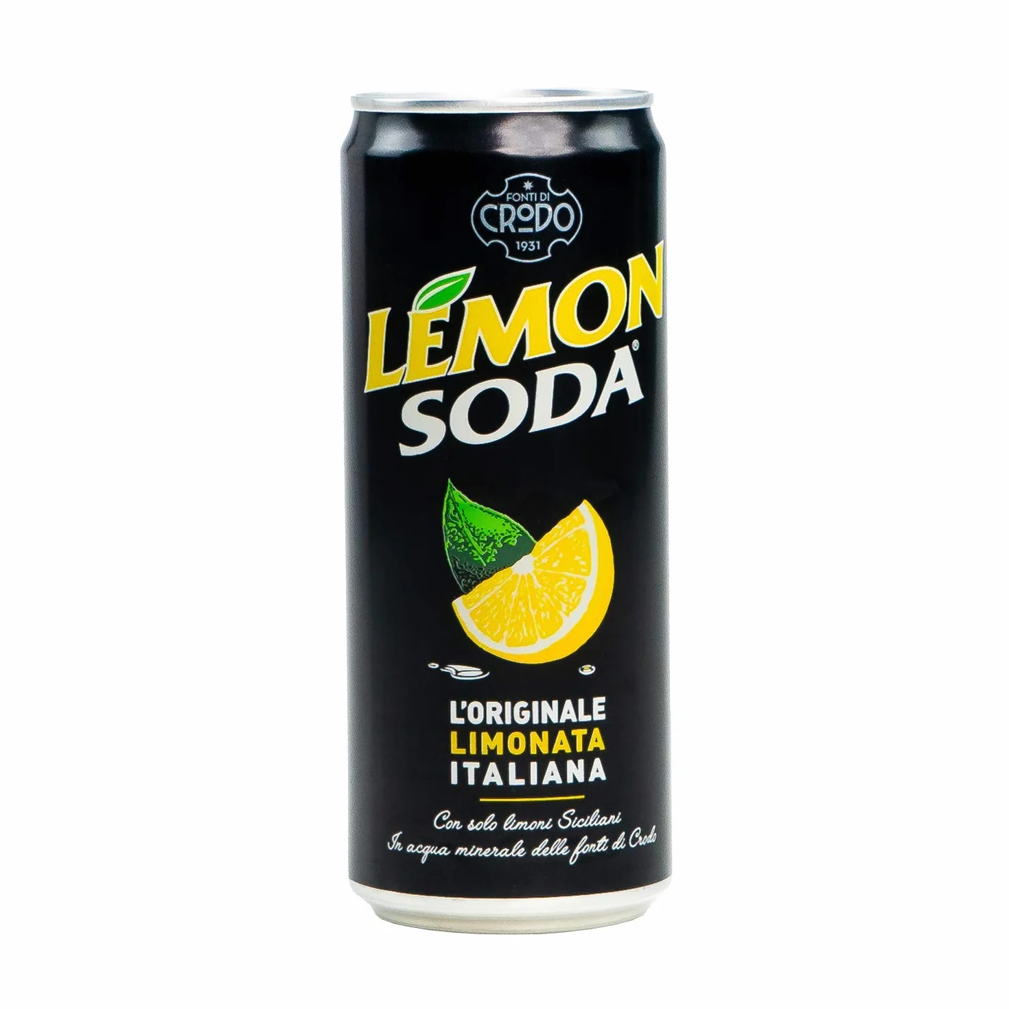 Napój gazowany o smaku cytryny Lemon Soda puszka 330ml - Fondi Di Crodo