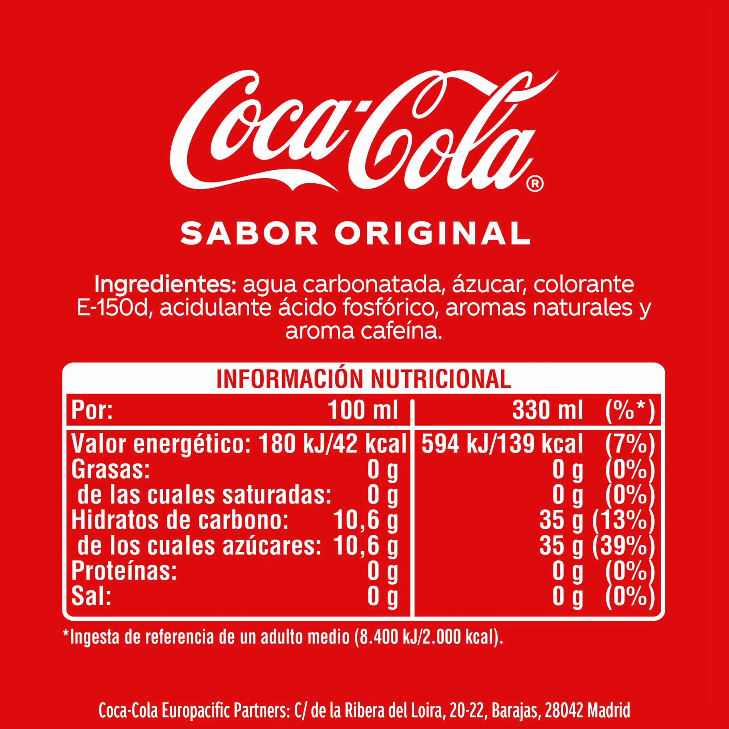 Coca Cola Original 24 x 330 ml