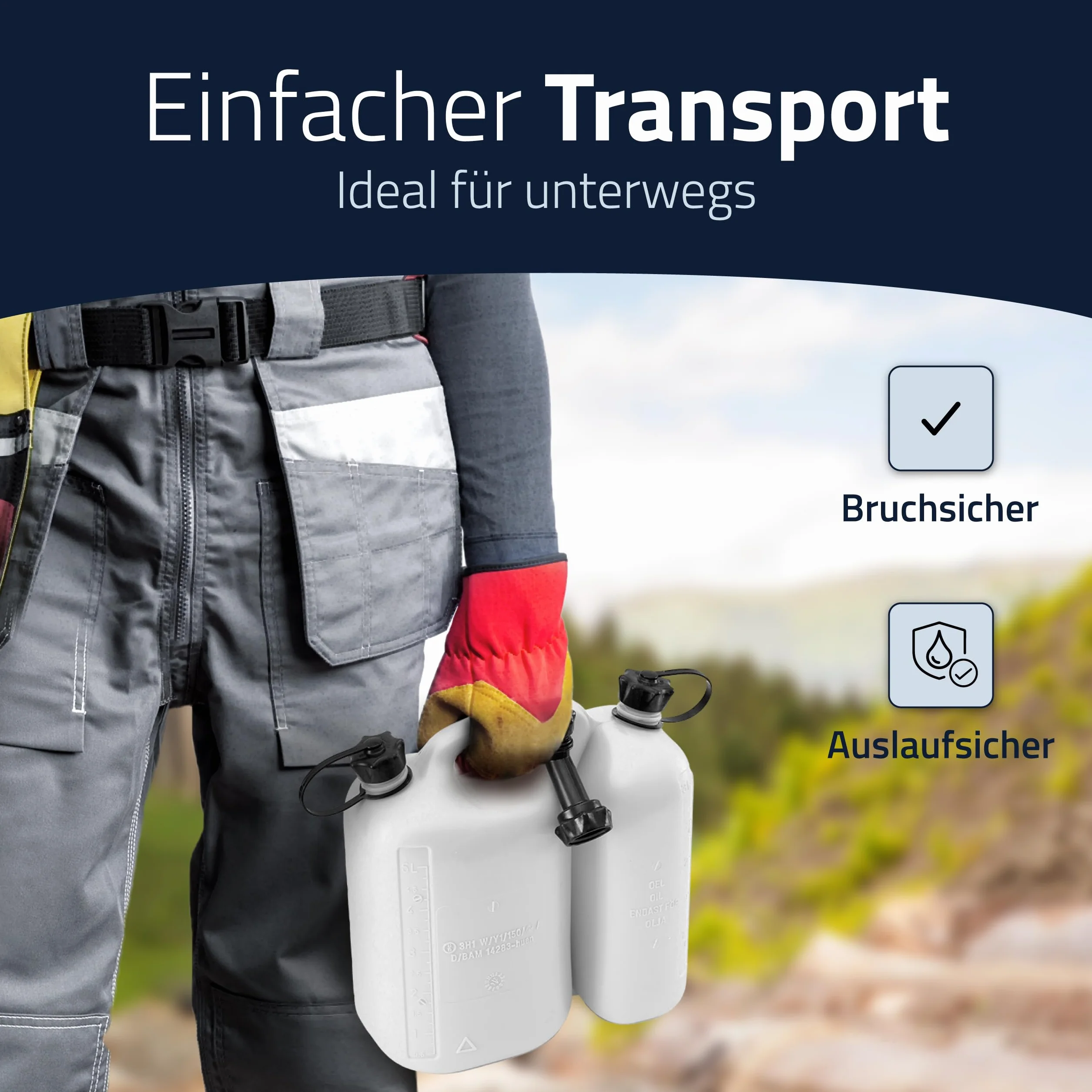 Hünersdorff Podwójny kanister ECO 5,5+3L na paliwo benzynę