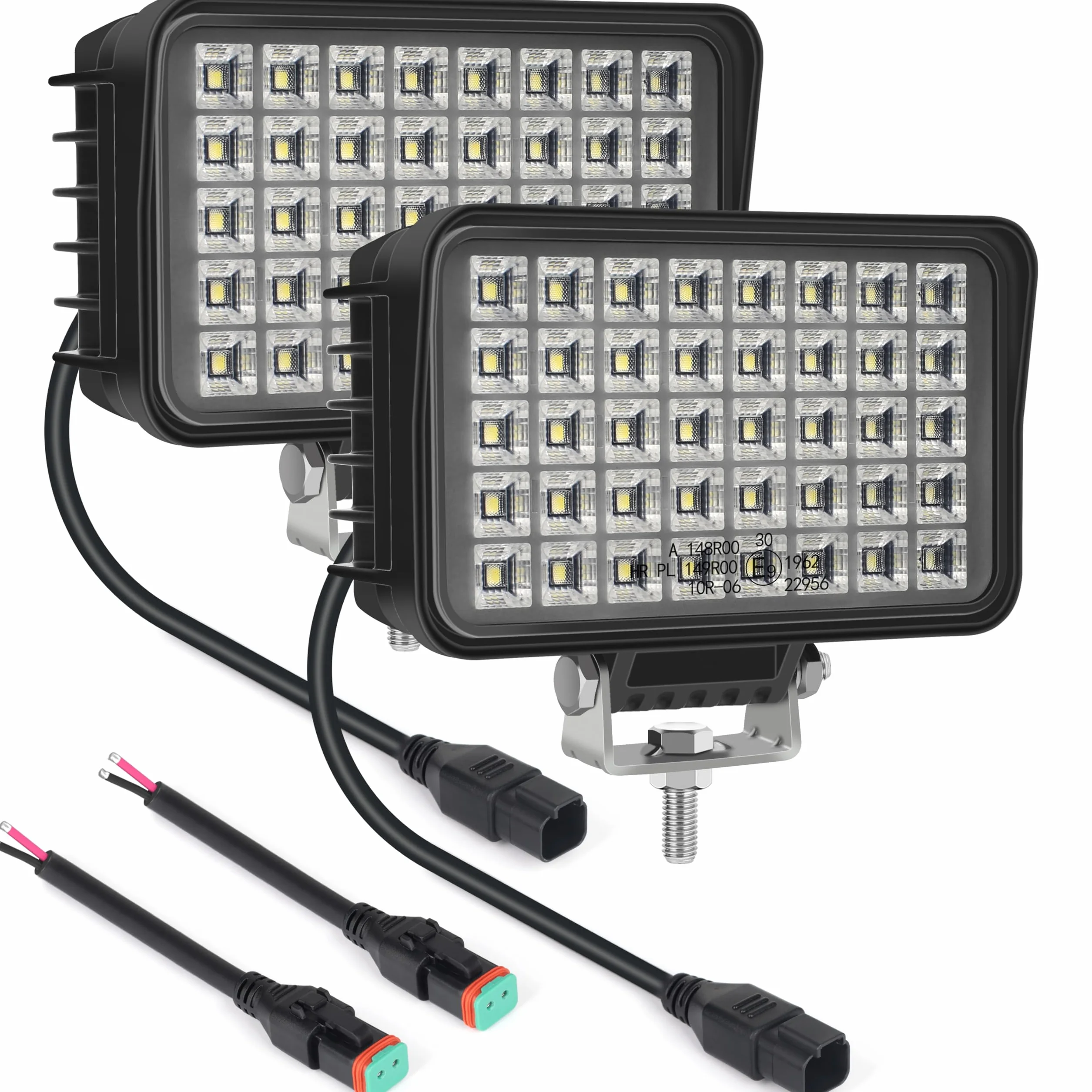 Reflektor LED do traktora 6", dodatkowy reflektor LED, 80 W, 9600 lm, reflektor roboczy, bumper do samochodów ciężarowych, łodzi, ciężarówek, koparek, pojazdów rolniczych, przyczep, 2 sztuki