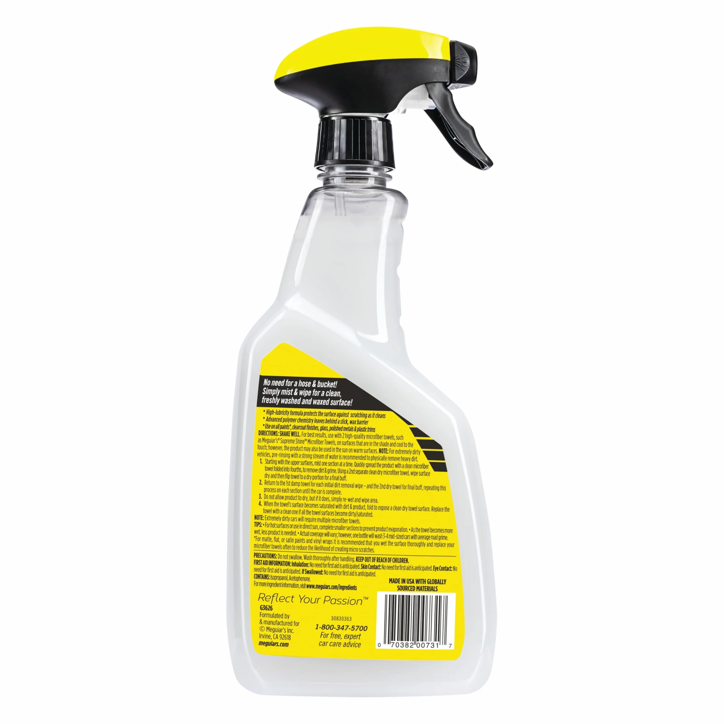 Meguiar's Ultimate Mycie bezwodne i Wosk do prania na sucho, 768 ml