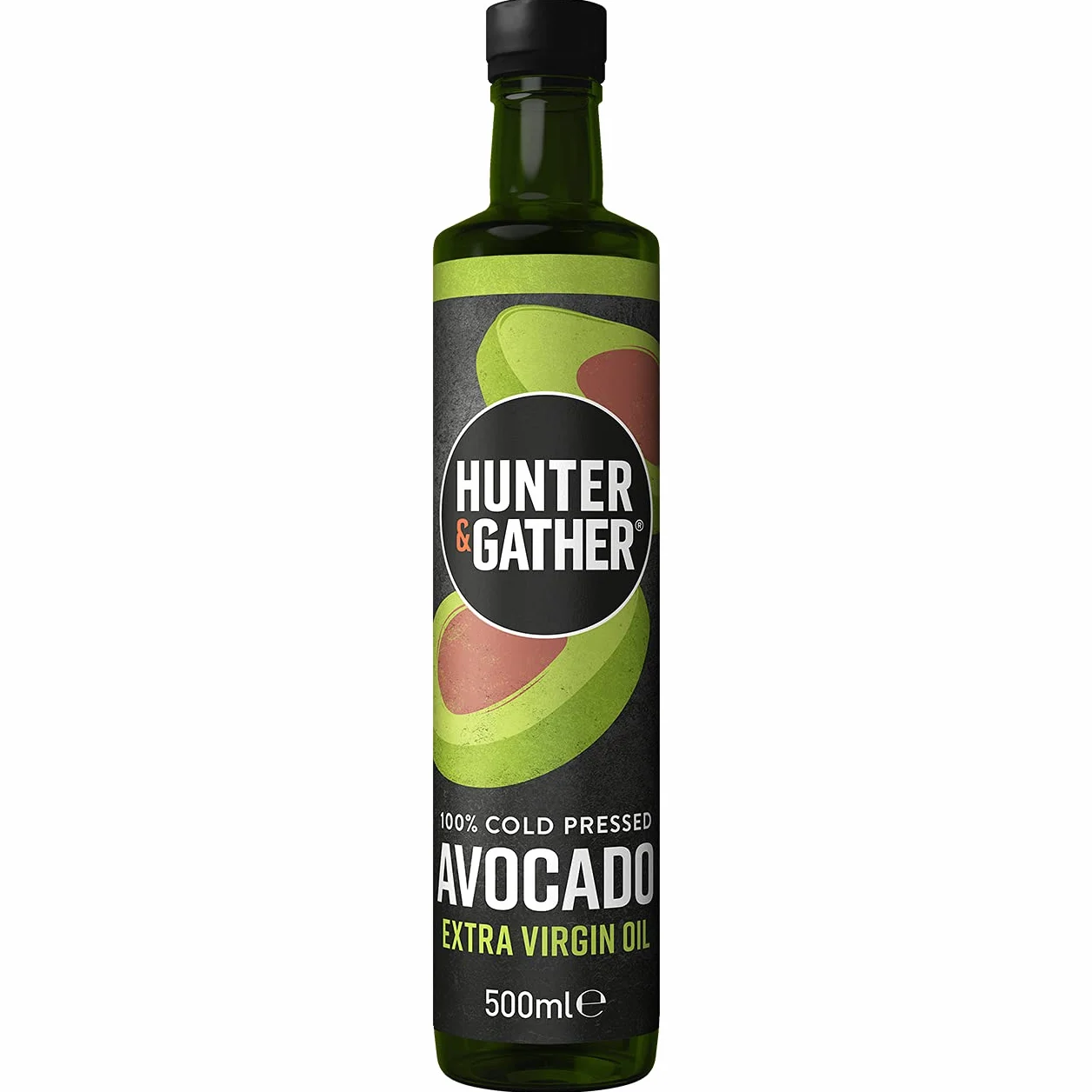 Natywny olejek z awokado, tłoczony na zimno, nierafinowany, 100% naturalny, wszechstronny olejek z awokado, bez cukru, glutenu lub produktów mlecznych (500 ml)