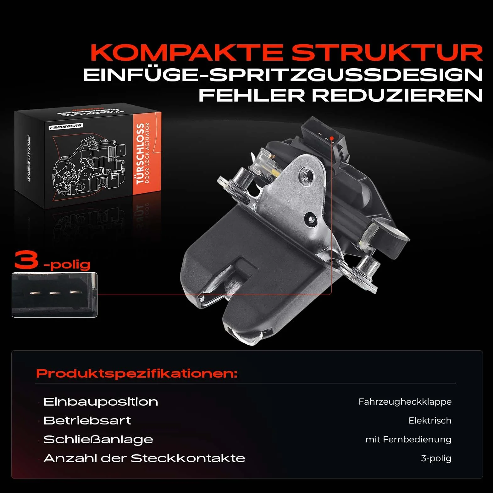Zamek do tylnej klapy bagażnika kompatybilny z Fabia II Combi Roomster 5J 2006-2015 5J0827501B