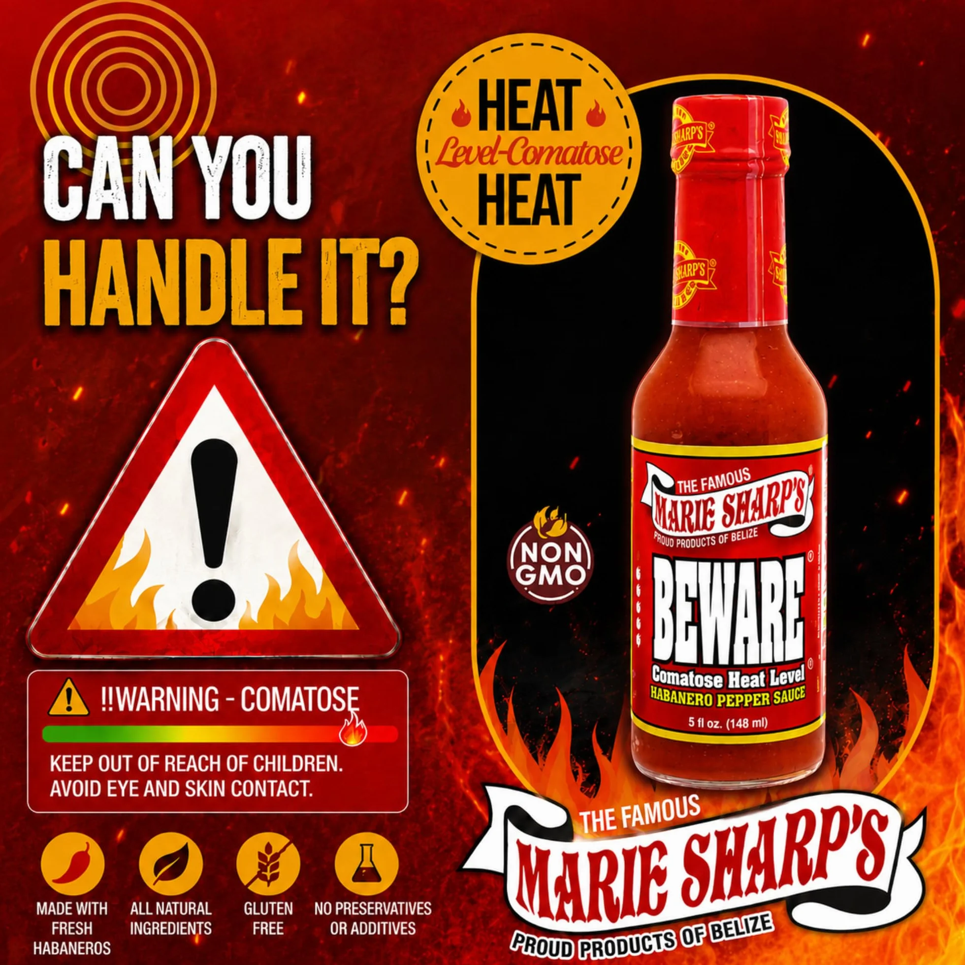 Marie Sharp's Beware Comatose Heat Level