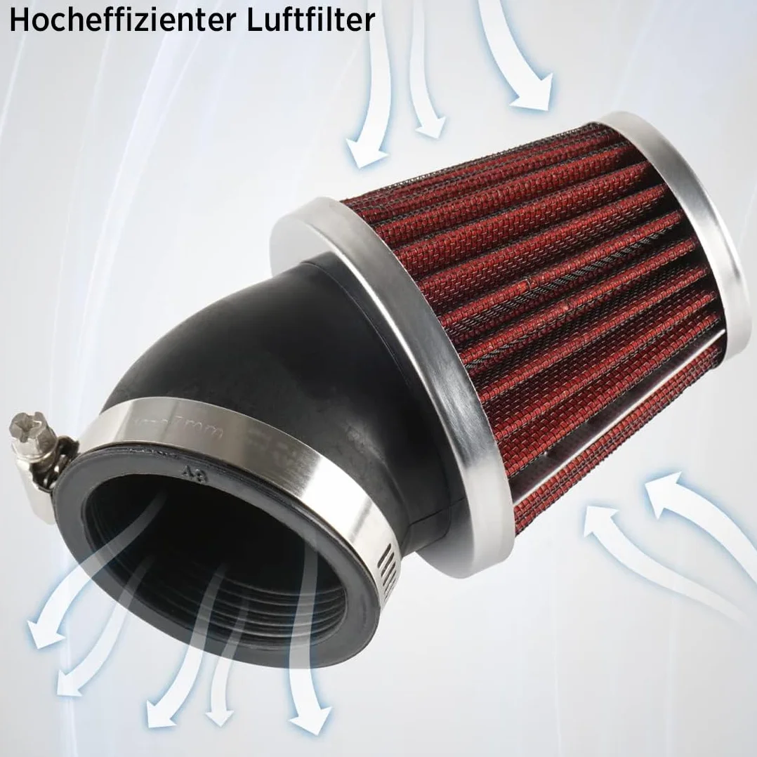 Evermotor Filtr powietrza ATV 48mm 49mm 50mm do skutera 50cc 70cc 90cc 110cc 125cc 150cc quad