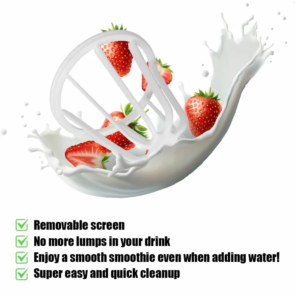 Protein Shaker 500 ml Blender Bottle with Scale White