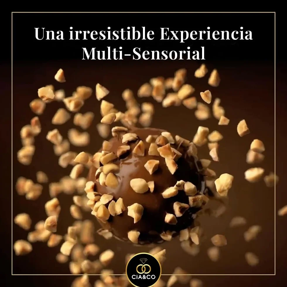 Zestaw 42 Pralin Ferrero Rocher 525 g + Personalizowana Kartka Cía&Co · Edycja Specjalna na Prezent · Praliny z Czekoladą i Orzechem Laskowym · Upominek Premium na Boże Narodzenie
