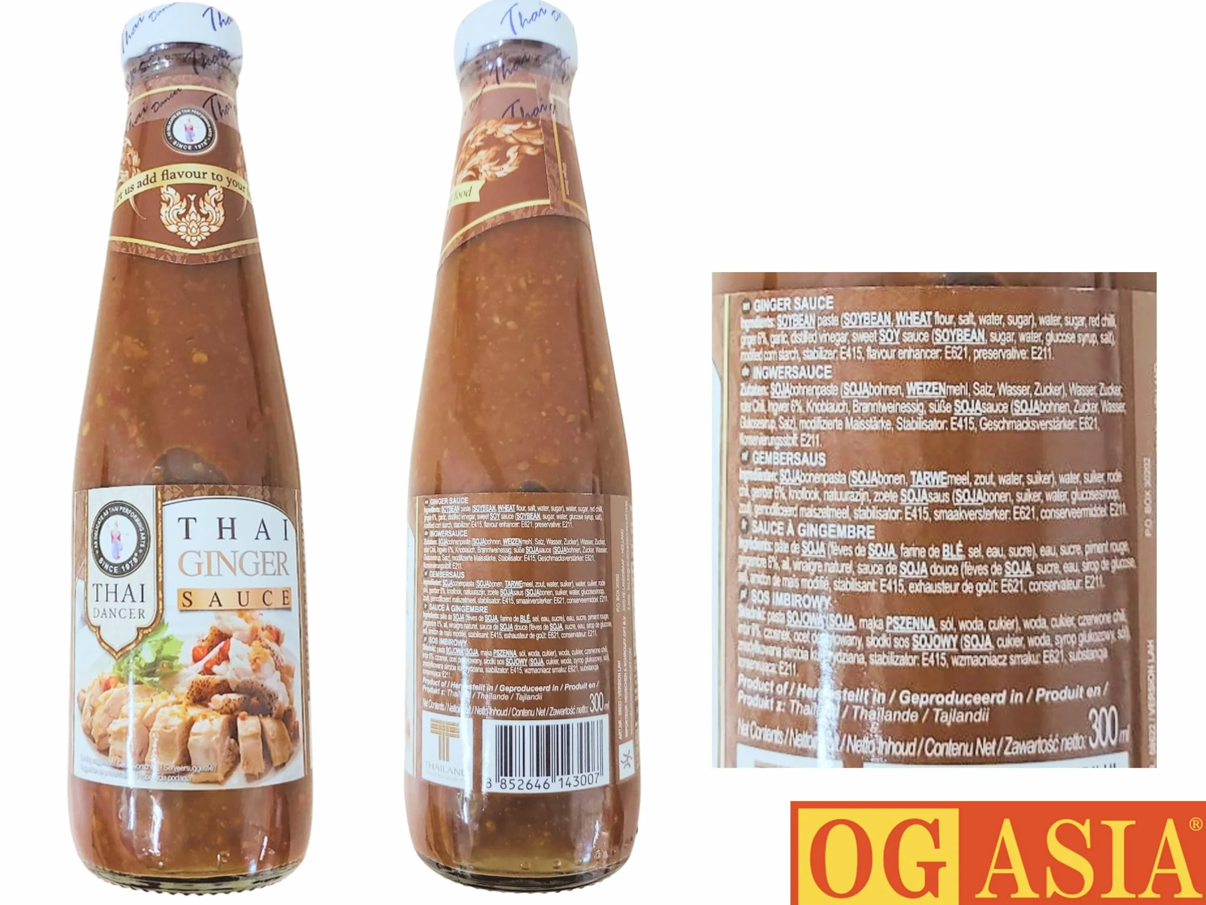 THAI DANCER sos imbirowy - autentyczny sos tajski - OG ASIA - 300 ml PET