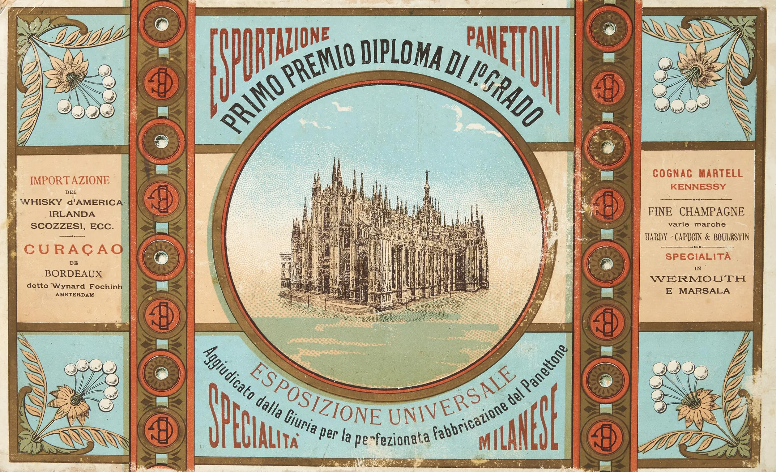 Panettone Baj Antica Milano 1 kg w XIX-wiecznym kapeluszu z książeczką historyczną