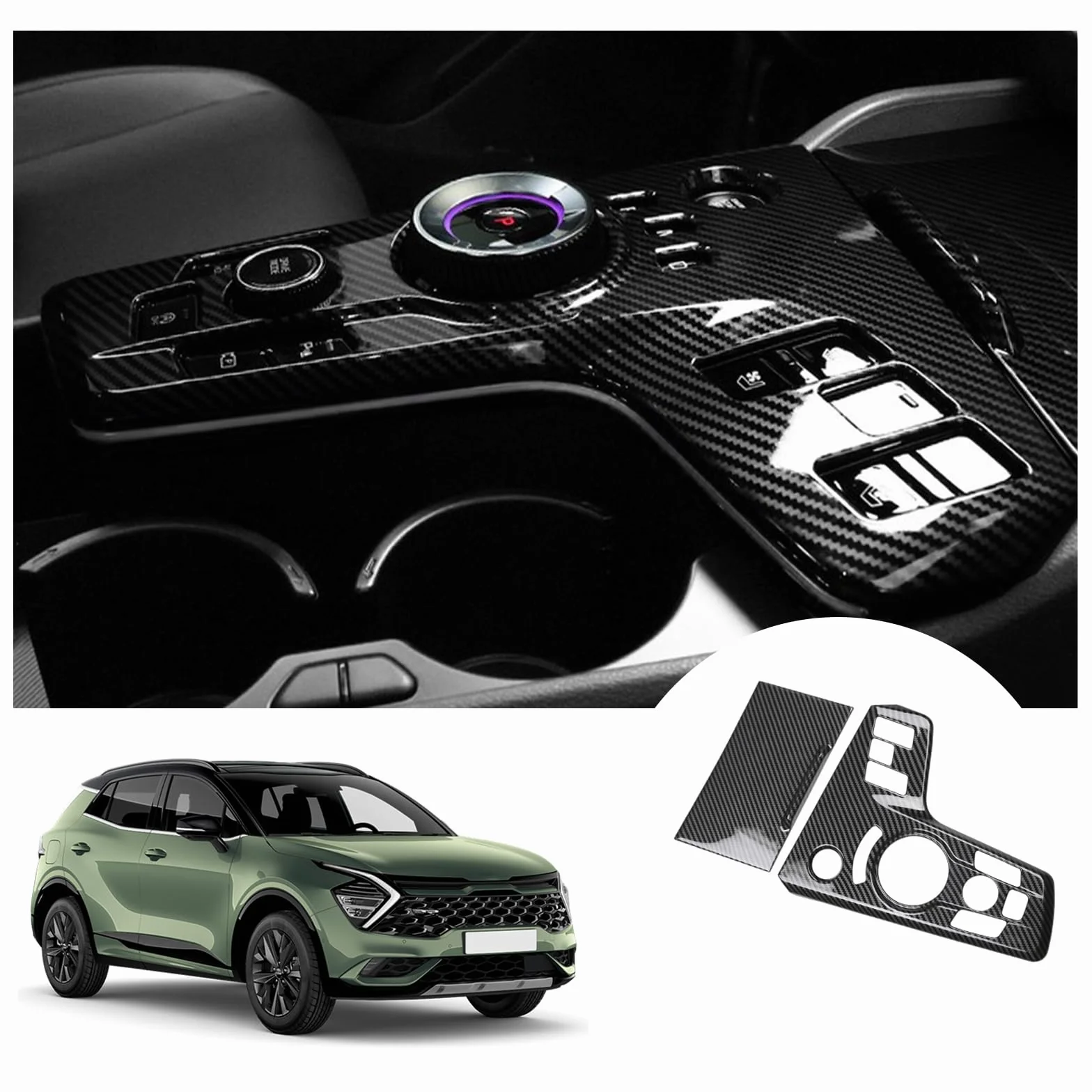GAFAT Ki-a Sportage NQ5 2022-2024 2025 (elektroniczna automatyczna skrzynia biegów), ochrona przed zmianą biegów, naklejki, listwy wewnętrzne, dekoracja wnętrza, ochrona przed zarysowaniami,