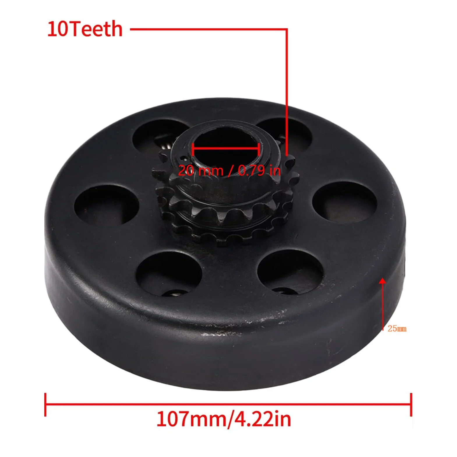 Sprzęgło Odśrodkowe, Sprzęgło Gokartowe 10T 20mm, Sprzęgło Wyścigowe Gokartów do Silnika 420 z płaską osią, Silnik 210cc 168F/170F, Poprawa wrażeń z Jazdy