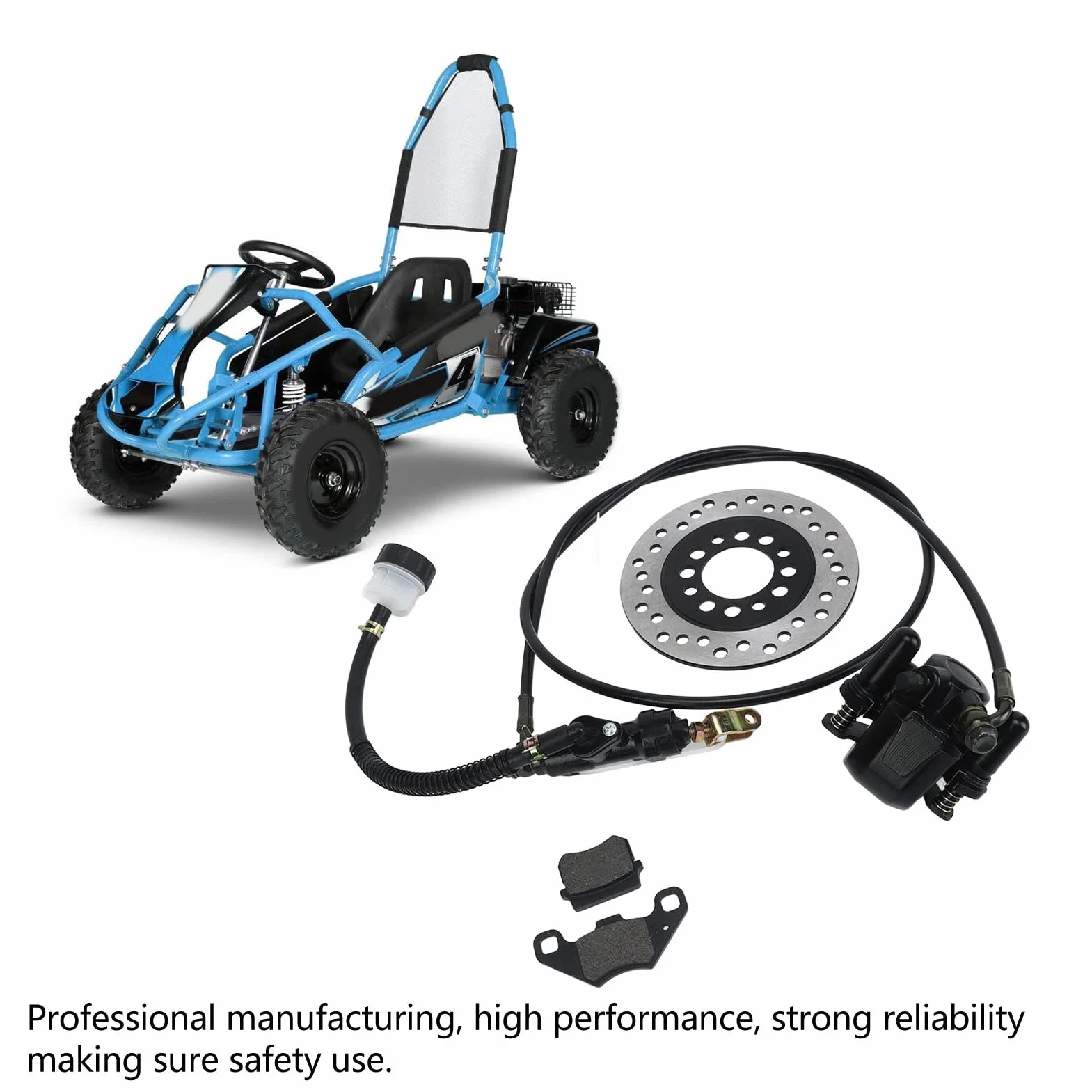 Zestaw Pompy Hamulcowej, Zestaw Pompy Hamulcowej Hamulca Tarczowego do Gokarta Uniwersalny Zestaw Hamulcowy do Gokartów Pasuje do Motor Terenowy Quad ATV Gokart