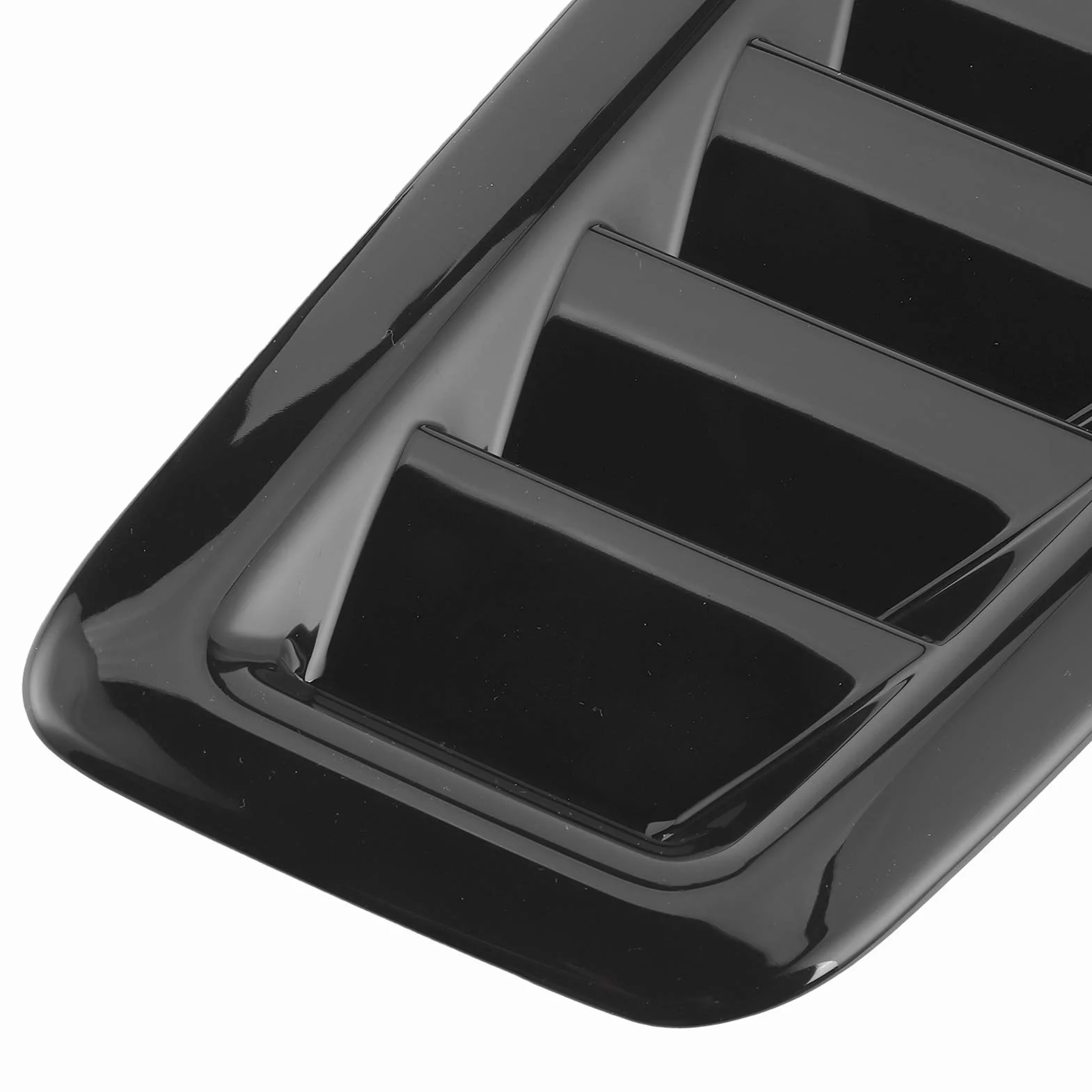 Akozon Maska samochodu Vent Scoop Kit Przepływ powietrza Okiennice wlotu powietrza Kaptur Vent Osłona maski dla Focus RS MK2 Style (czarny)
