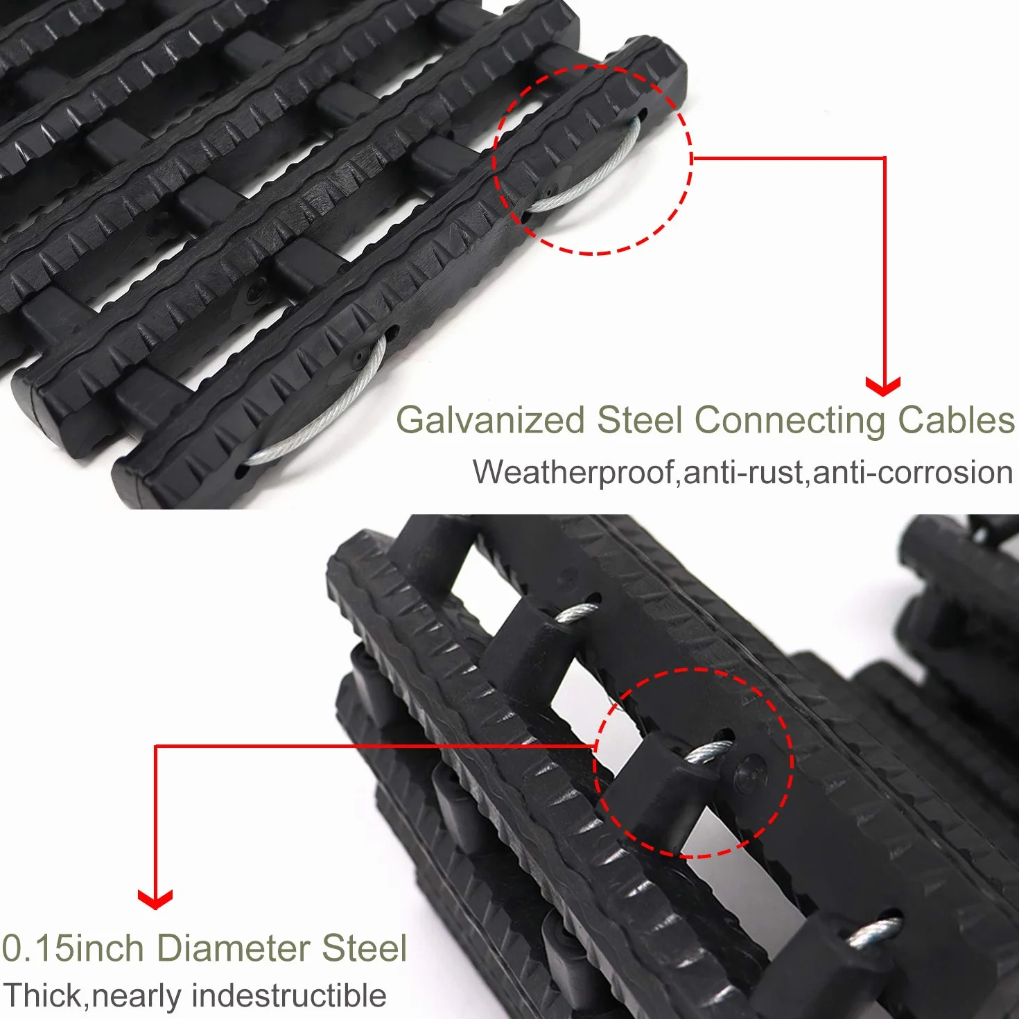Reliancer 2 szt. mat trakcyjnych TPR 31,5" do wyciągania pojazdu, deski trakcyjne do opon, drabinka trakcyjna, pomoc awaryjna trakcji z torbą – do off-roadu, błota, śniegu, lodu i piasku