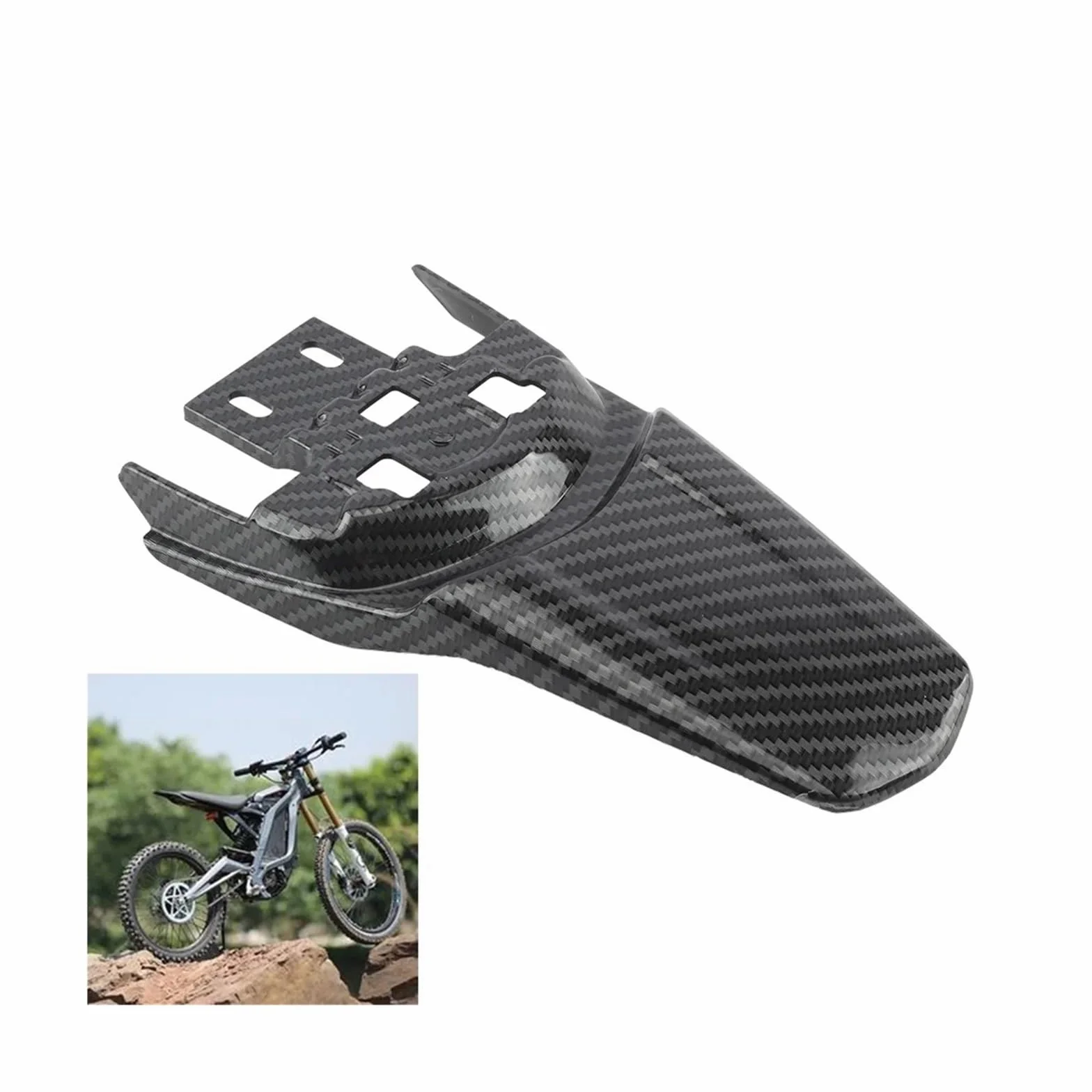 About Surron Parts Ebike Dirt Bike Frame Motorcycle Carbon Fiber Enduro Pitbike Rear Mudguard Accessories Light Bee X S(Carbon Fiber)