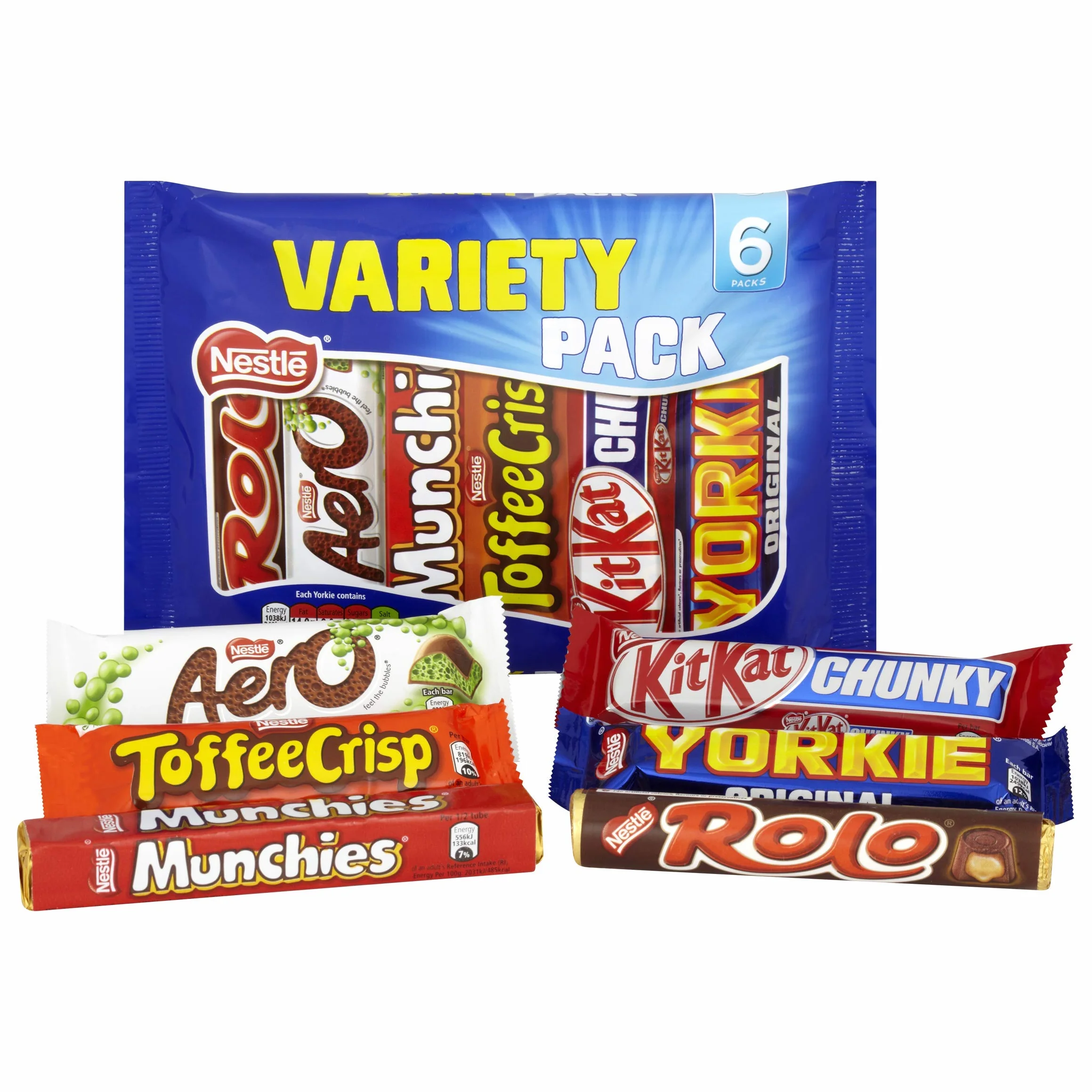 Nestle Mieszany baton czekoladowy wielopak (6xStd) 264 g