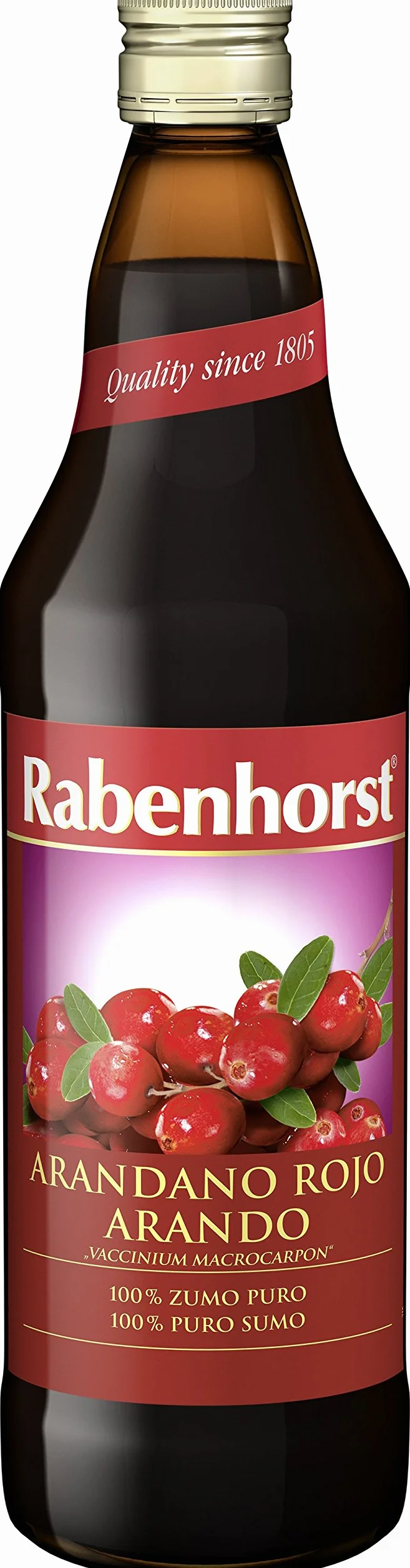 Rabenhorst Bio Cranberry sok matki wielokrotnego użytku 750 ml