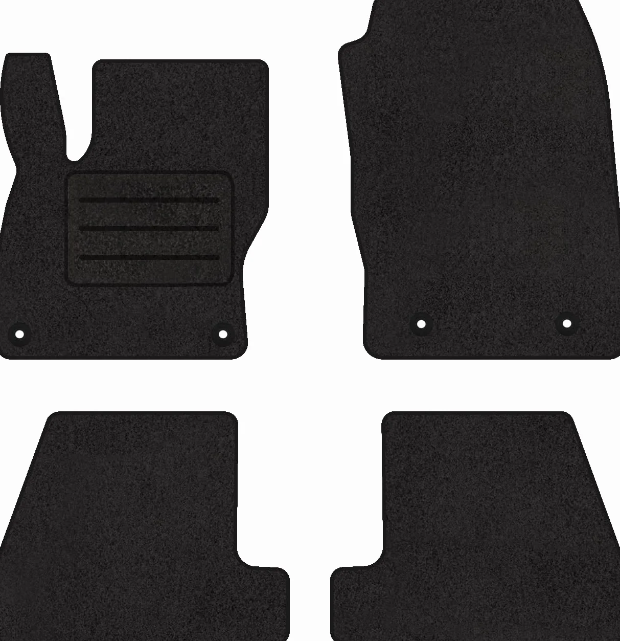 Dywaniki samochodowe, welurowe, pasują do Ford Focus MK3, zestaw czarny