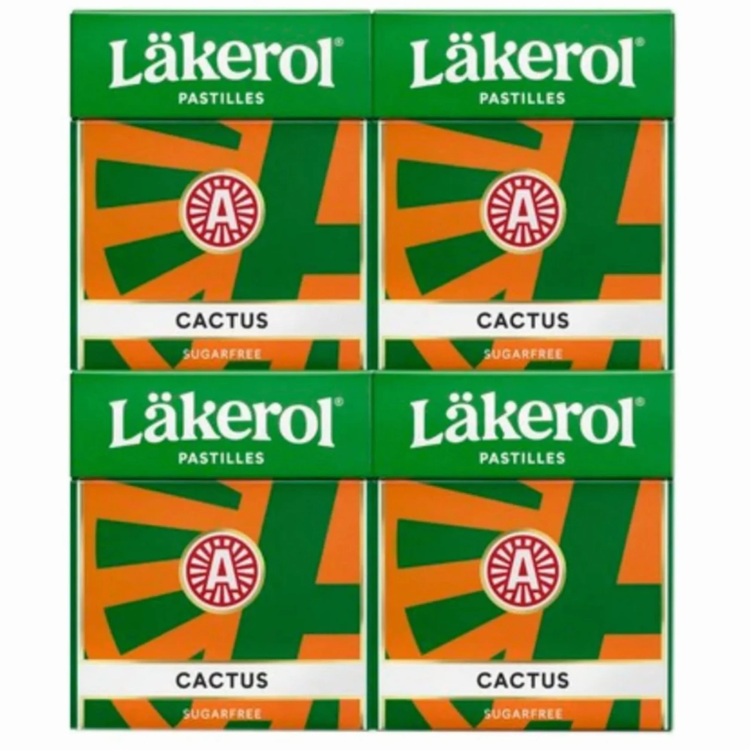 Läkerol Kaktus oryginalna szwedzka sól lukrecjowa bez cukru, pudełko 25 g x 4 szt