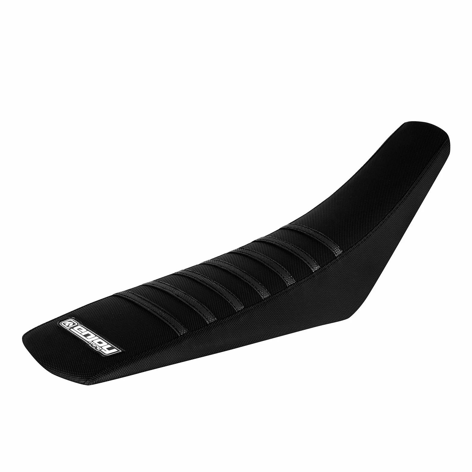 Enjoy MFG Pokrywa na fotel z prążkowaną tkaninę dla Yamaha YZF 250/450 - Całkowicie czarna / Czarne prążki