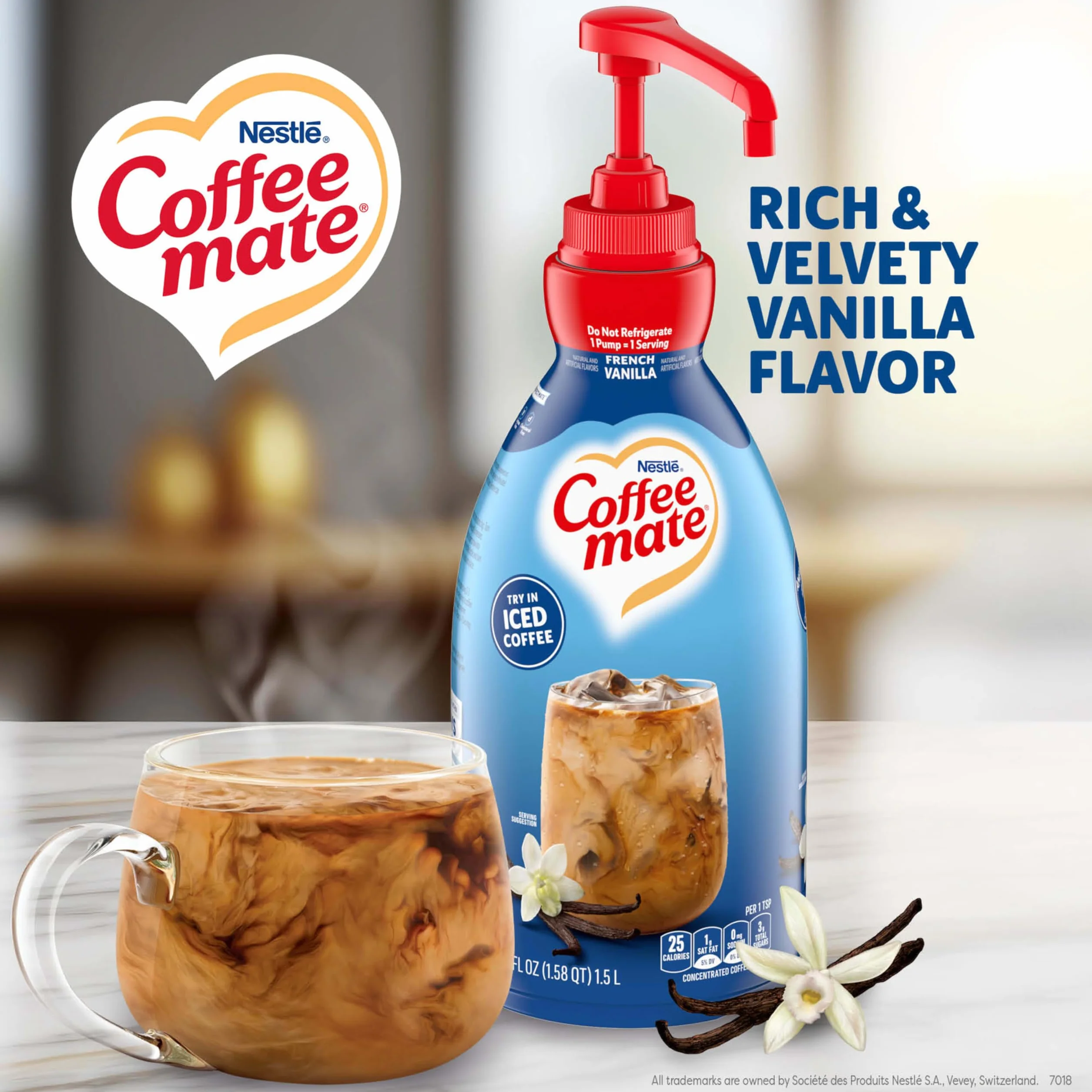 Nestle Coffee-mate French Vanilla Pompa w płynie 1,5 litra