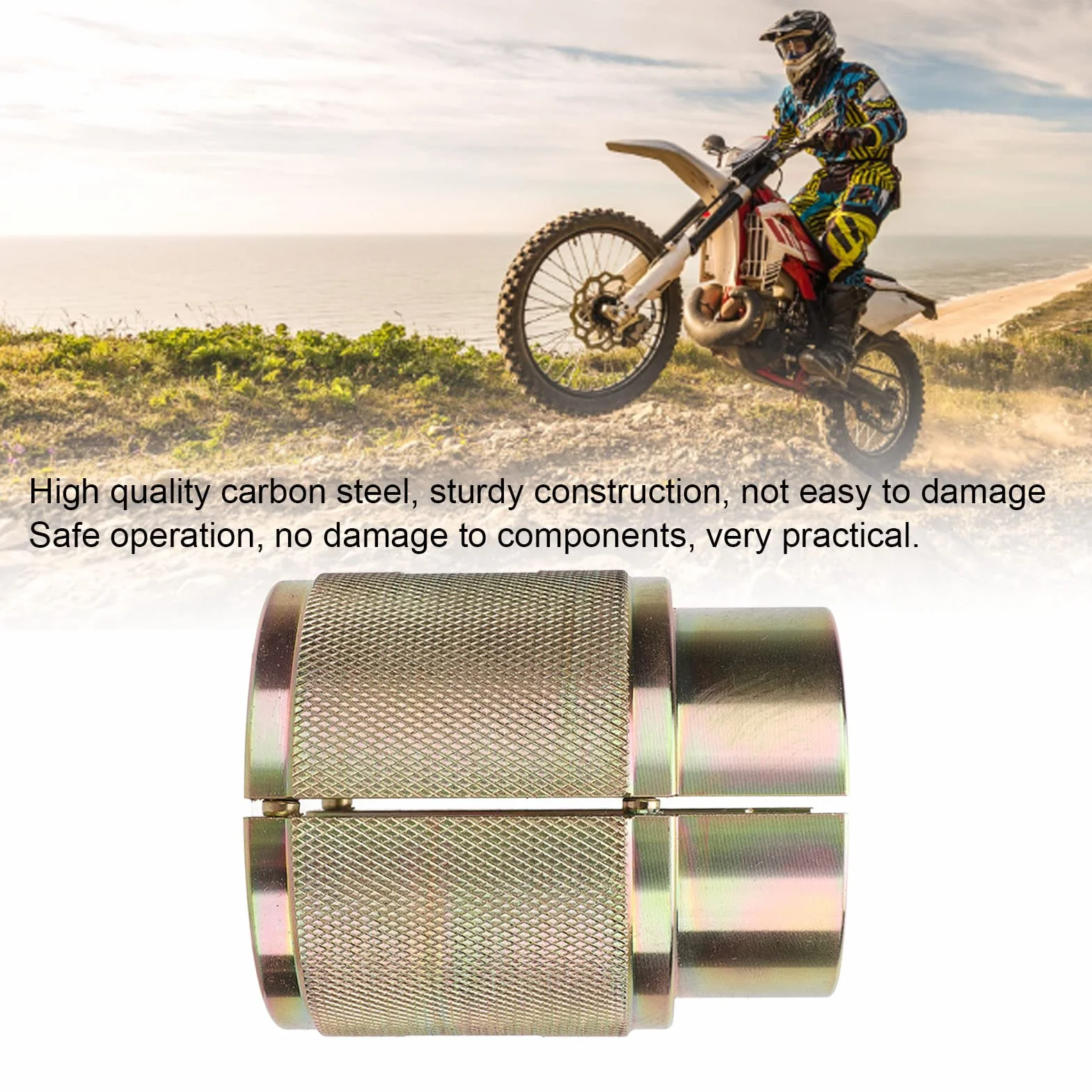 Narzędzie do Wymiany Uszczelki Widelca Motocyklowego 43mm, Uniwersalne Splitter Stal Węglowa – dla Tradycyjnych i Odwróconych Widelec Przednich, Łatwa Instalacja