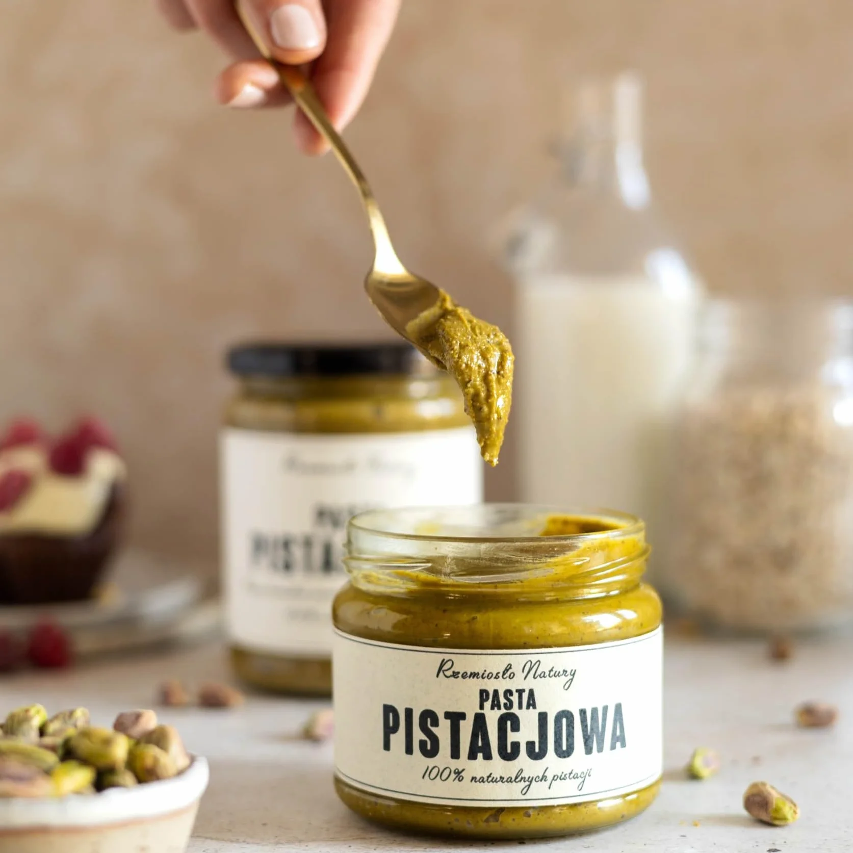 RZEMIOSŁO NATURY PASTA PISTACJOWA 100% Z PISTACJI 100g MASŁO PISTACJOWE