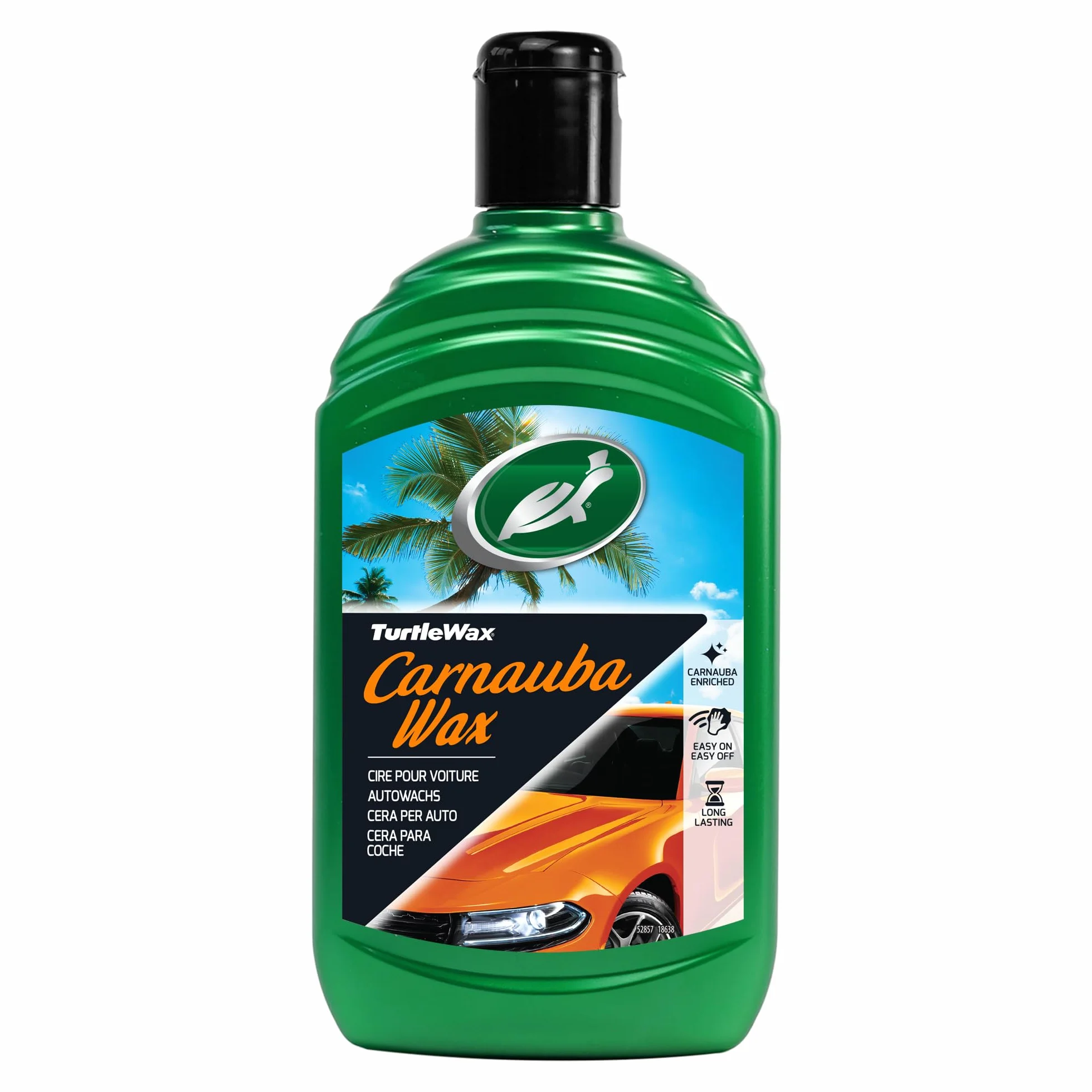 Turtle Wax 52857 Carnauba płynny wosk samochodowy, ochrona detali i trwały połysk, 500 ml