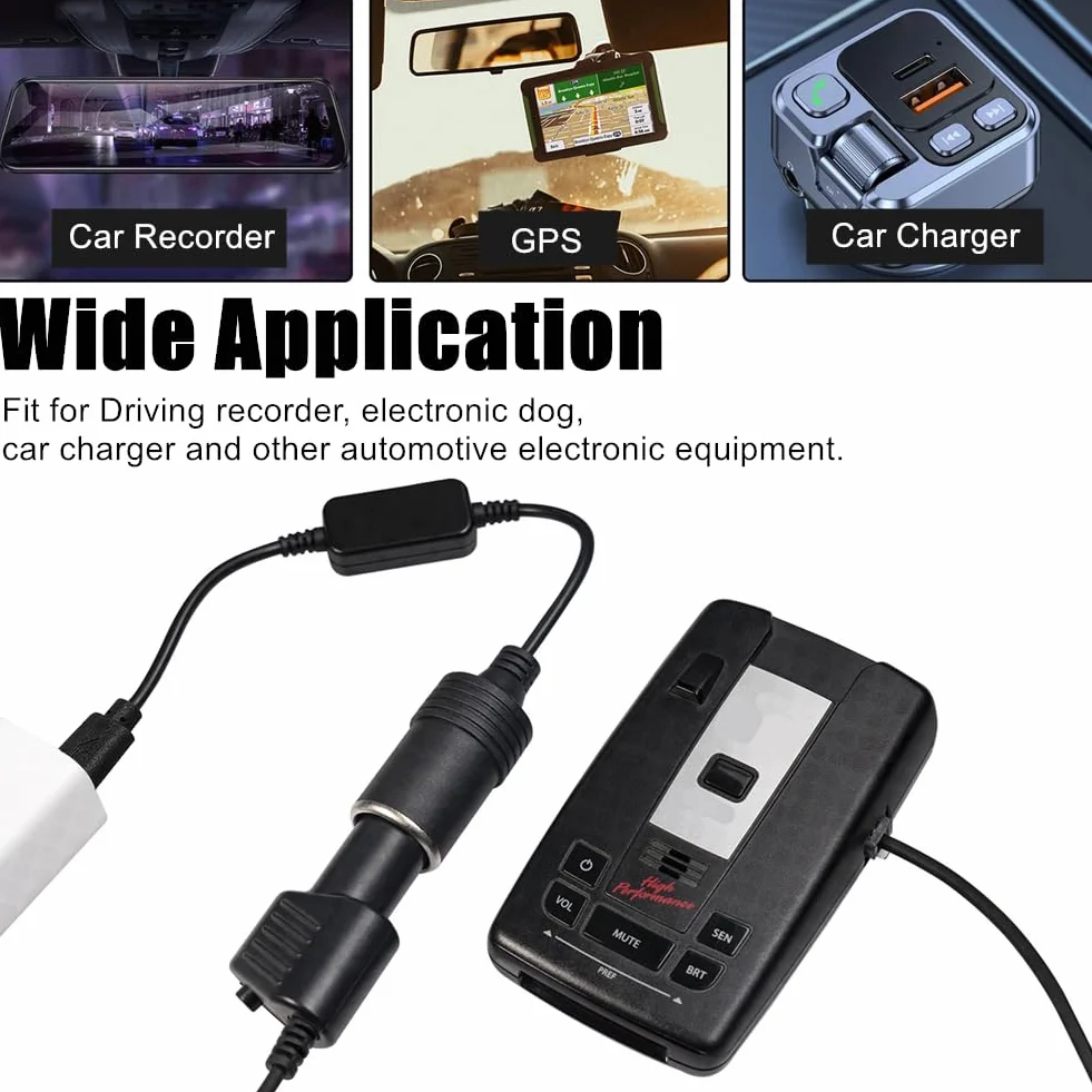 GLOGLOW zapalniczka samochodowa 12V USB obrotowy adapter konwerter przewód zasilający