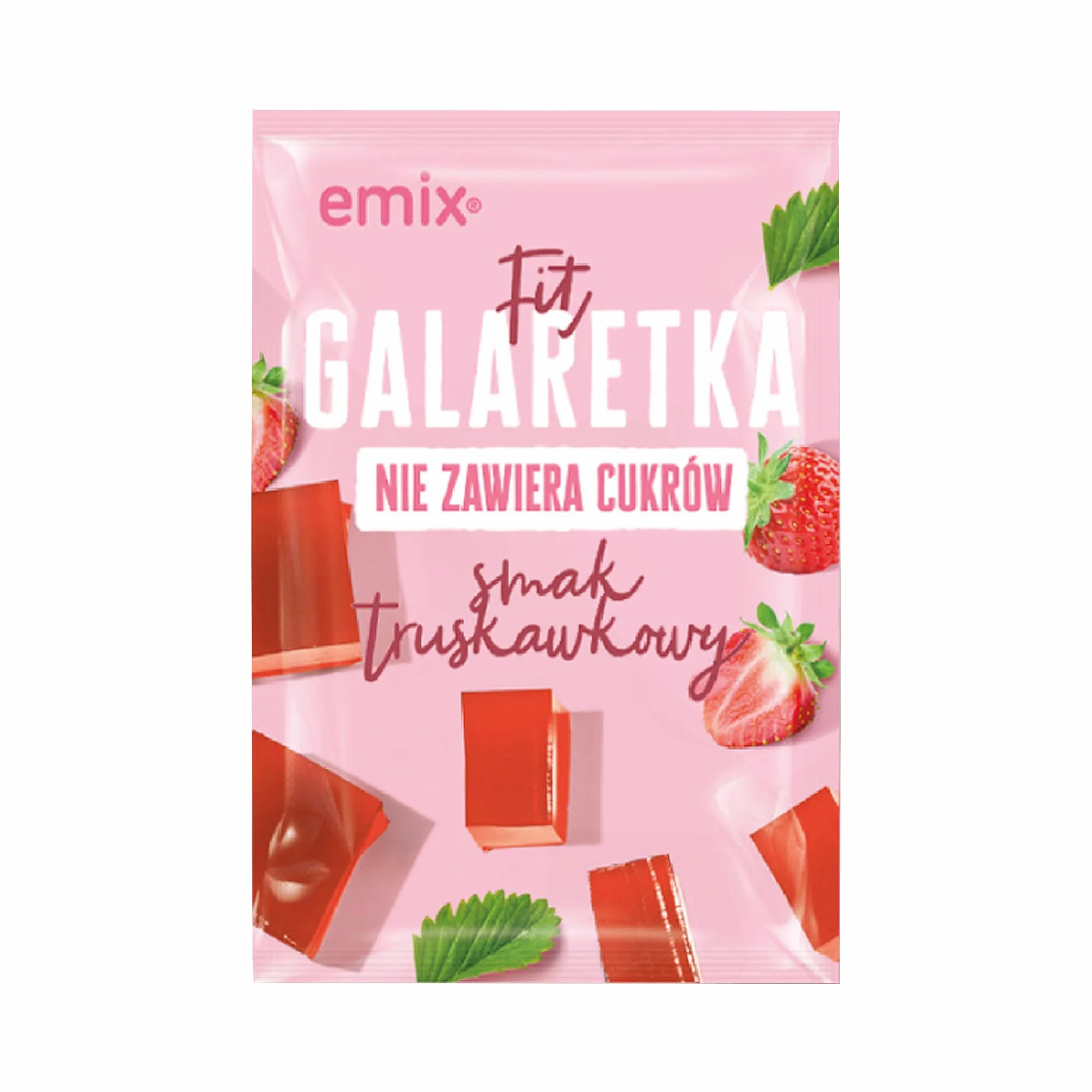 Emix Fit Galaretka bez cukru o smaku truskawkowym 25 g