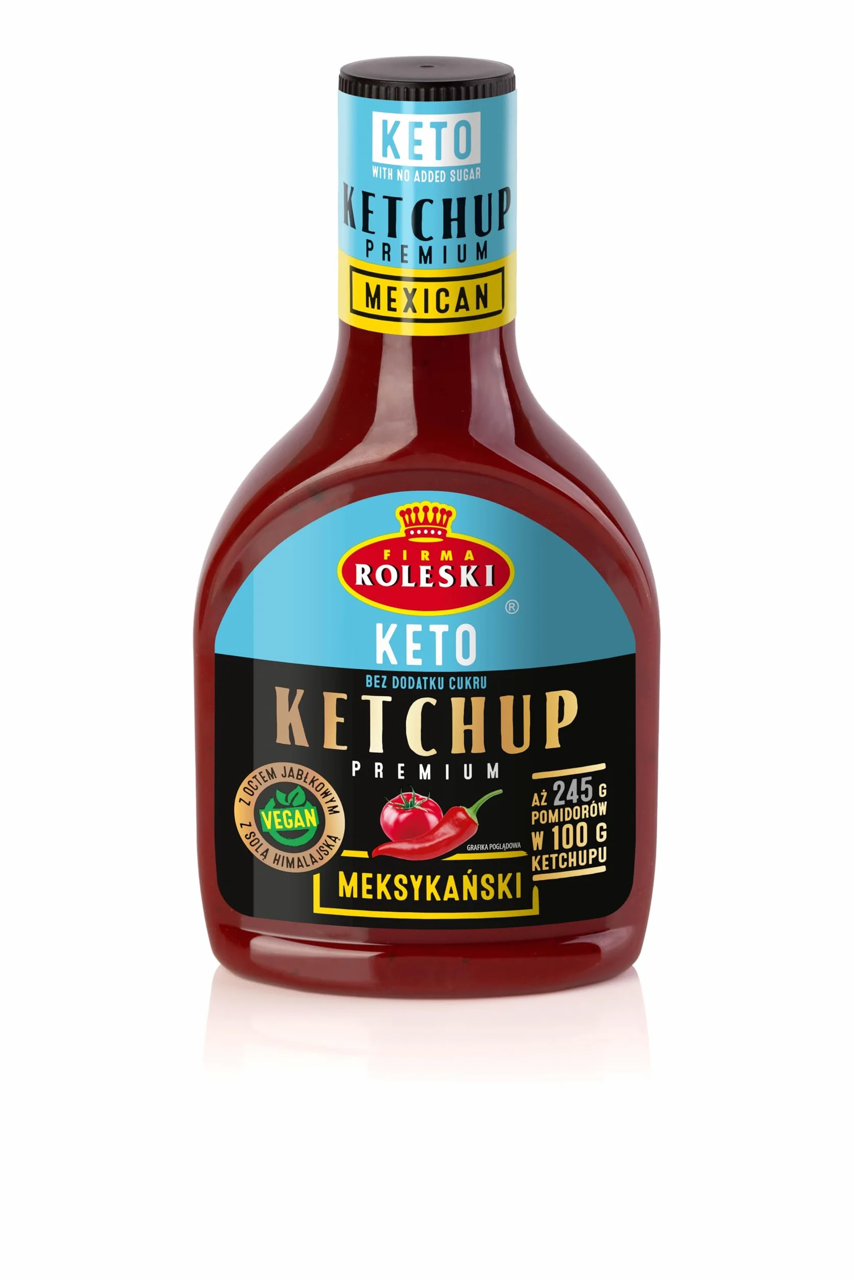 Roleski Ketchup Premium Meksykański Keto 425 g