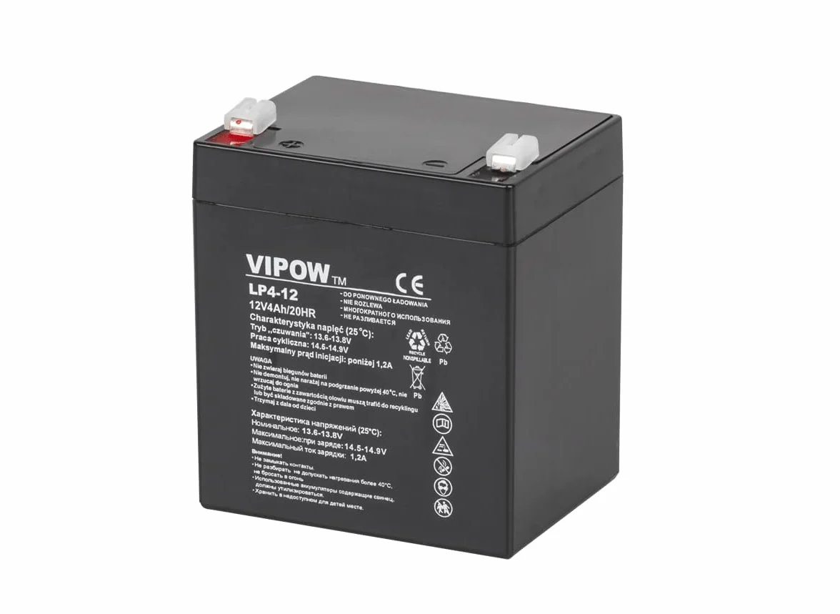 VIPOW Akumulator żelowy 12V 4.0Ah BAT0210