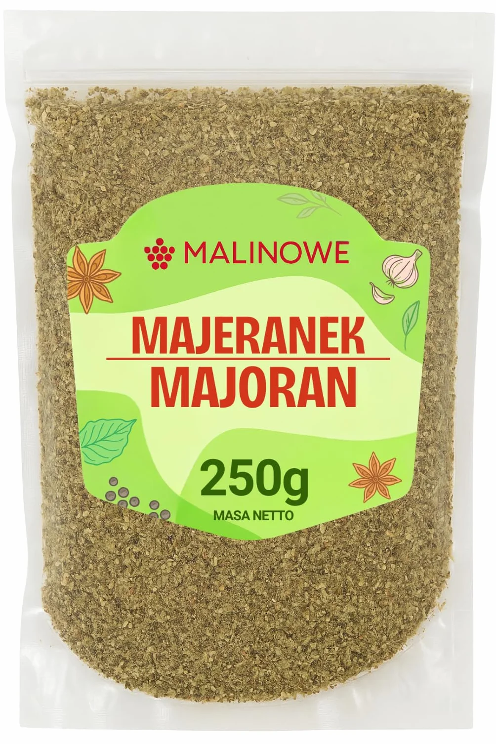 Malinowe MAJERANEK SUSZONY 250g Aromatyczny Naturalny Idealny
