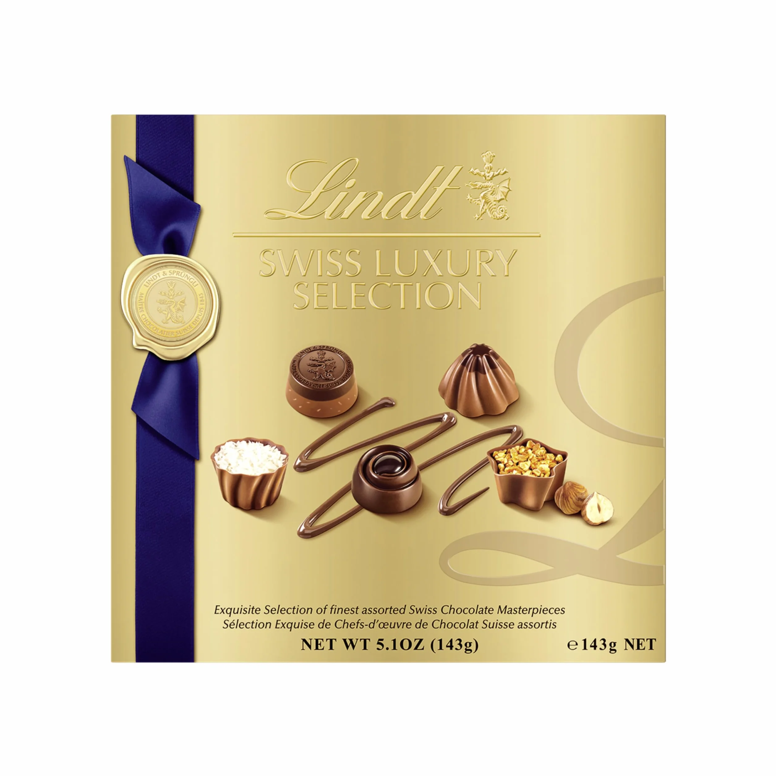 Lindt Chocolate Swiss Luxury Selection Box, 140 ml