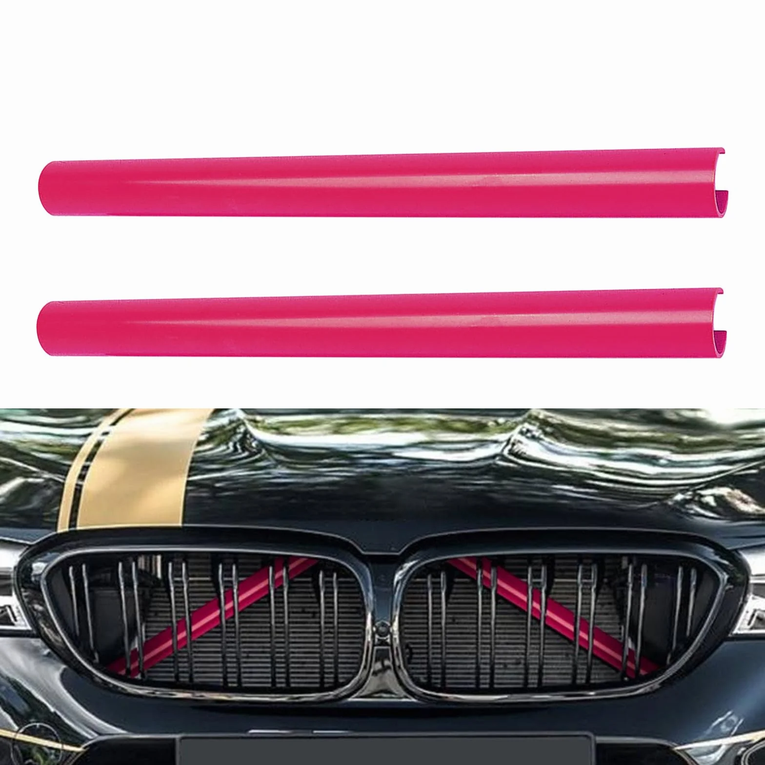 Wkład do kratki chłodnicy, pasek zastępczy listwy ozdobne do BMW 1, 2, 3, 4, 5, z zapięciem V, osłona grilla, pasek na przód