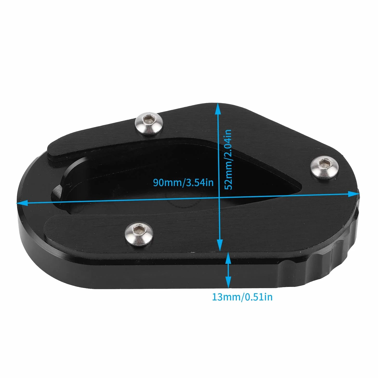 Płyta Podpórki Podkładka Podpórka Boczna, Podpórka Boczna Motocykla Powiększ podpórkę Przedłużenie Podpórki Pasuje do Bonneville T100 / T120 (Czarny) Pedały/nóżki i akcesoria