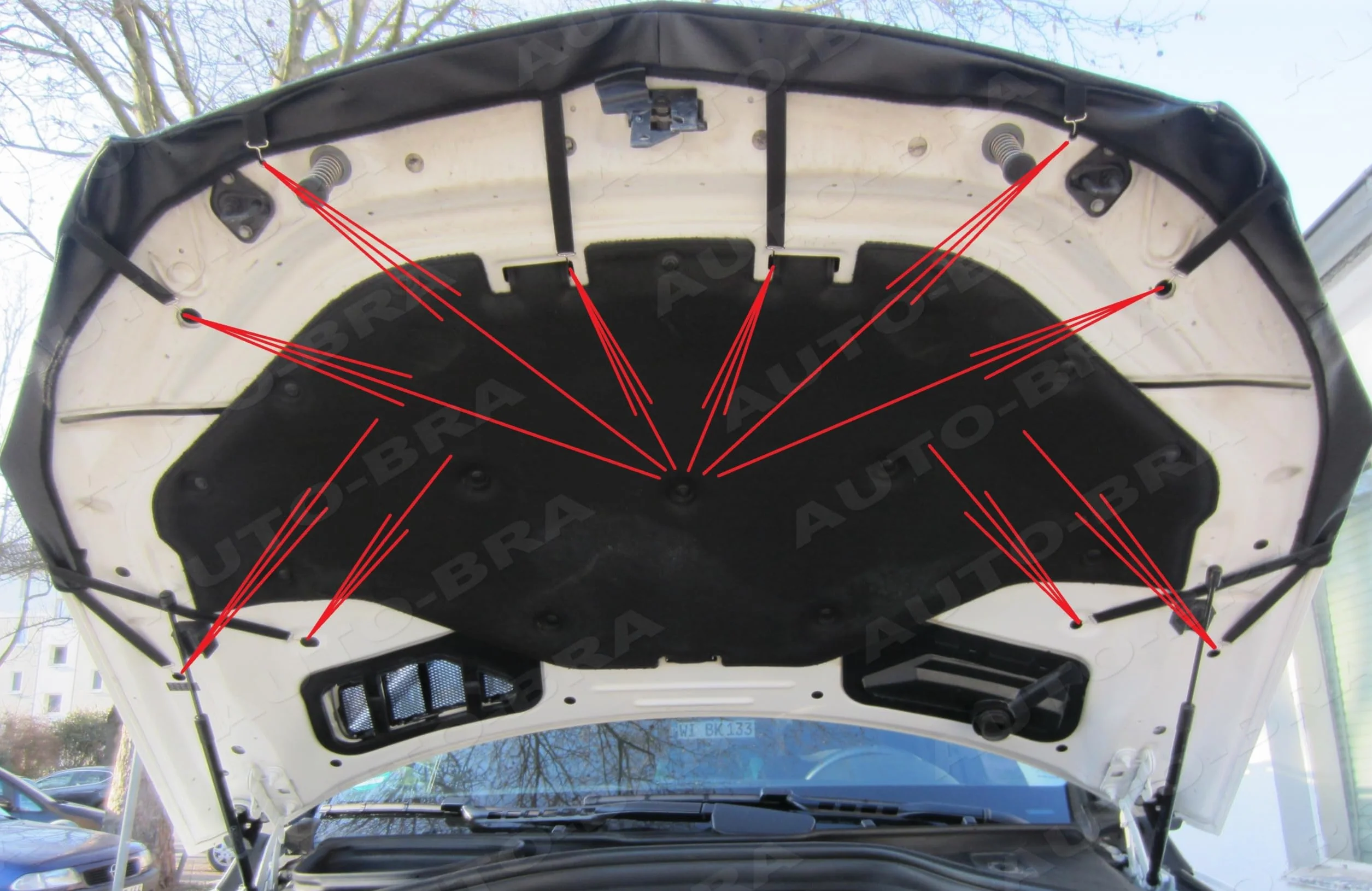 AB3-00381 Carbon OPTIK Bonnet BRA do GLE W166 2015-2018 osłona przed uderzeniami kamieni tuning