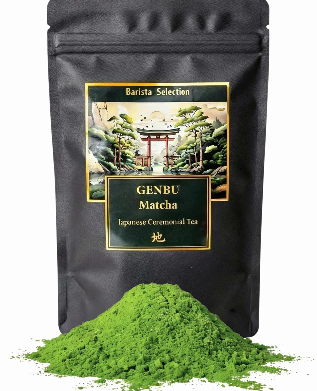 GENBU MATCHA- Ceremonial Matcha Tea 100g - Naturalna Zielona Herbata - Najwyższej Jakości Matcha Latte
