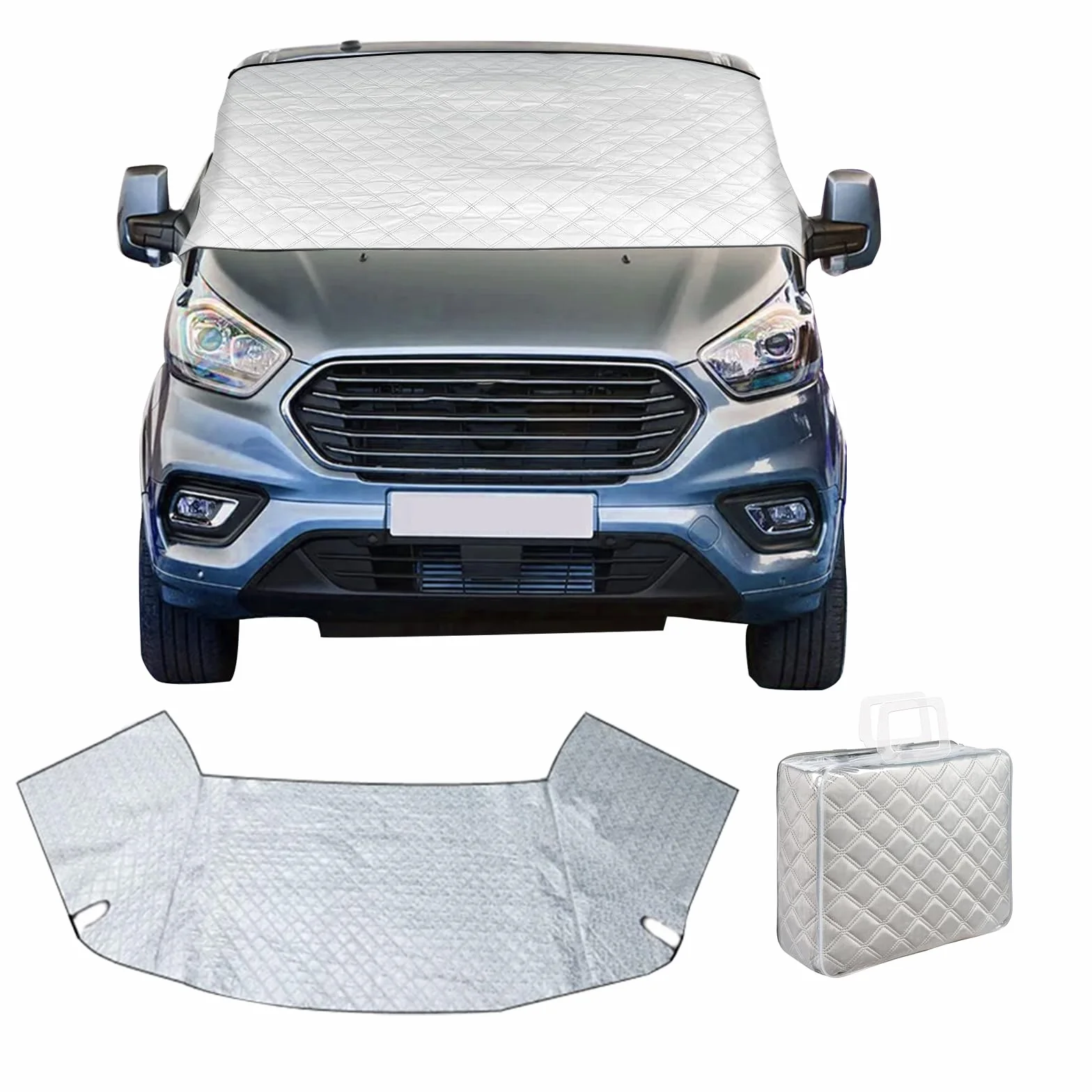 Osłona na przednią szybę do Benz Vito W447 2015-2024, z wewnętrzną bawełną, zewnętrzna, termiczna osłona przedniej szyby, składana osłona przedniej szyby samochodu, 100% zaciemnienie,