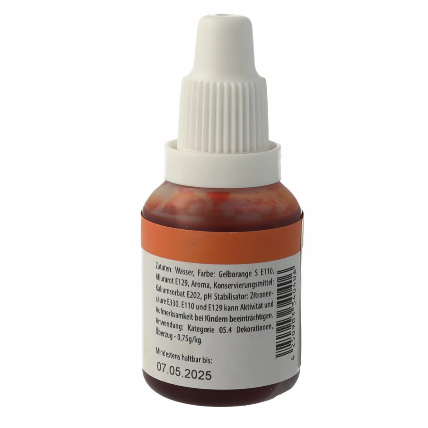 Bakeryteam Airbrush barwnik spożywczy pomarańczowy 20 ml