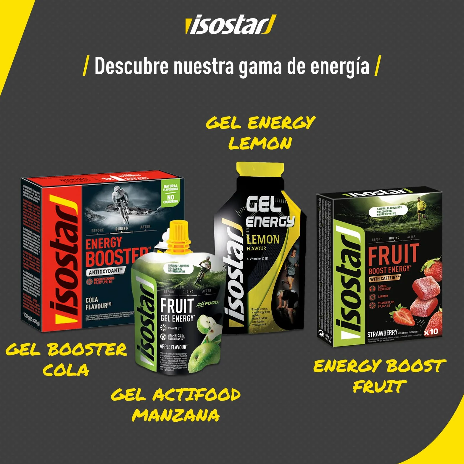Isostar High Energy Fruit Boost Strawberry, zestaw 5 sztuk (5 x 100 g)