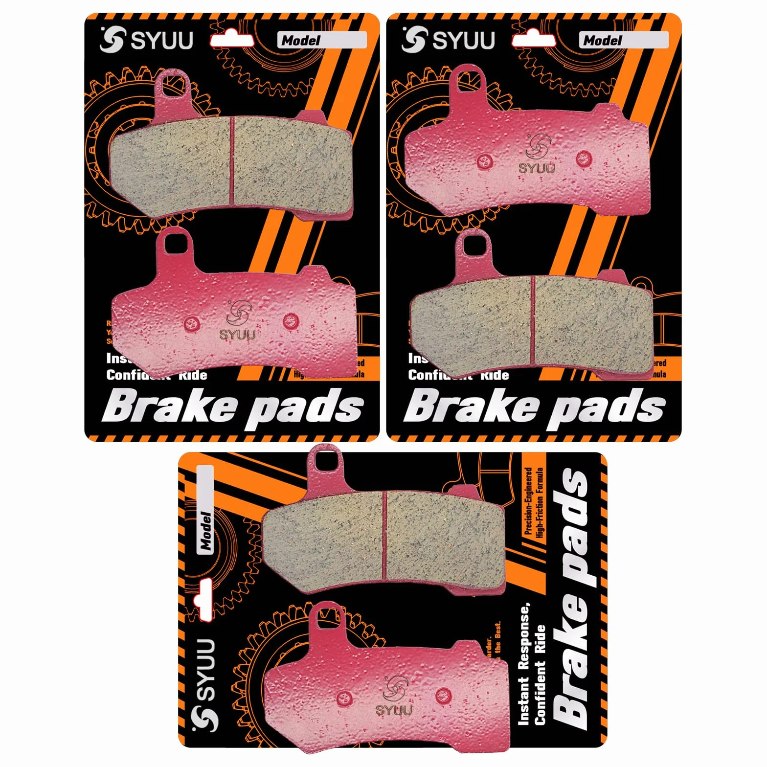 SYUU Motocyklowe przednie tylne ceramiczne klocki hamulcowe do Harley Davidson Touring FLHX Street Glide FLHR Road King 2008-2017 FA409FR