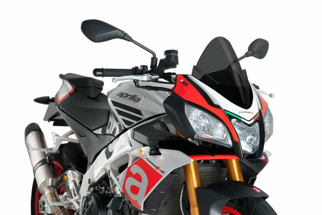 Puig 7615 F Racing ekran do Aprilia Tuono V4 RR/Factory 15-17, Dark Smoke