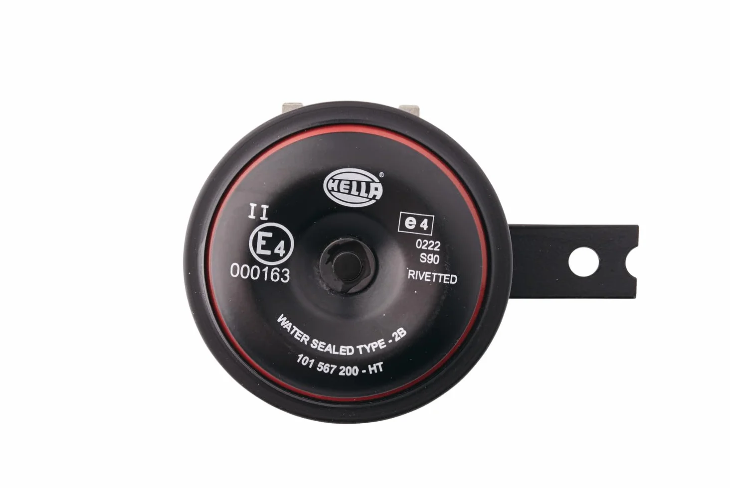 HELLA Klakson - HELLA STYLE HORN S90 SET - 12V - 111dB(A) - Zakres częstotliwości: 350/415Hz - Sygnał wysoki/Sygnał niski - elektryczny - ECE - Kolor obudowy: czerwony/czarny - 3AM 922 000-971