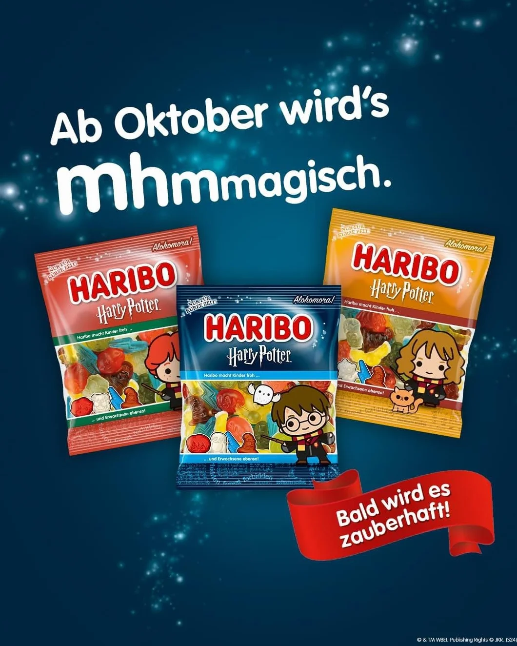 Haribo Zestaw 3 sztuk Harry Potter Special Edition 160 g Mieszanka Gum Owocowych