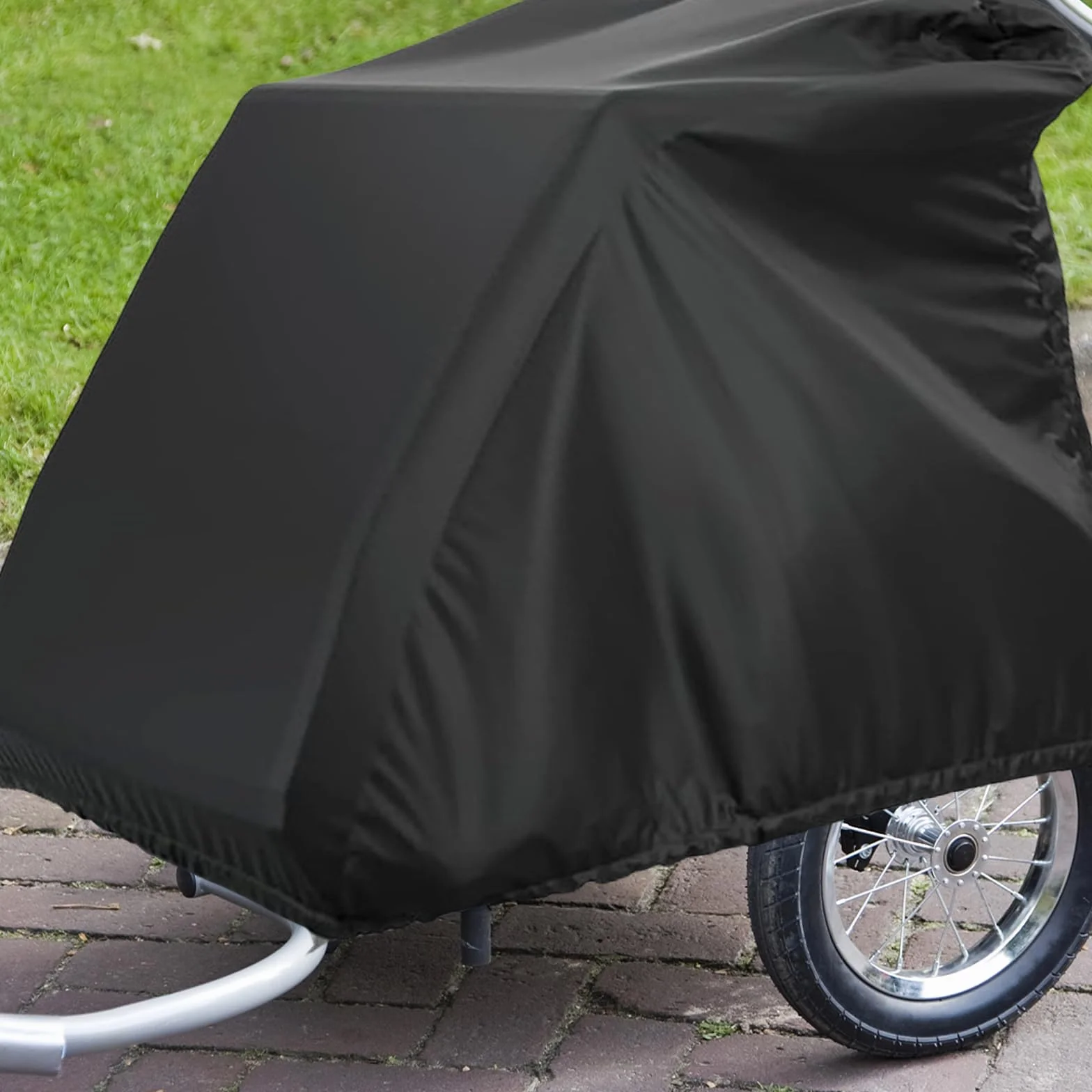 Sporgo Składany garaż 420D na przyczepę rowerową, wodoszczelny, ochrona przed promieniowaniem UV, pokrowiec na przyczepę rowerową, Oxford, akcesoria do przyczepek dla psów, 140 cm x 99 cm x 84 cm