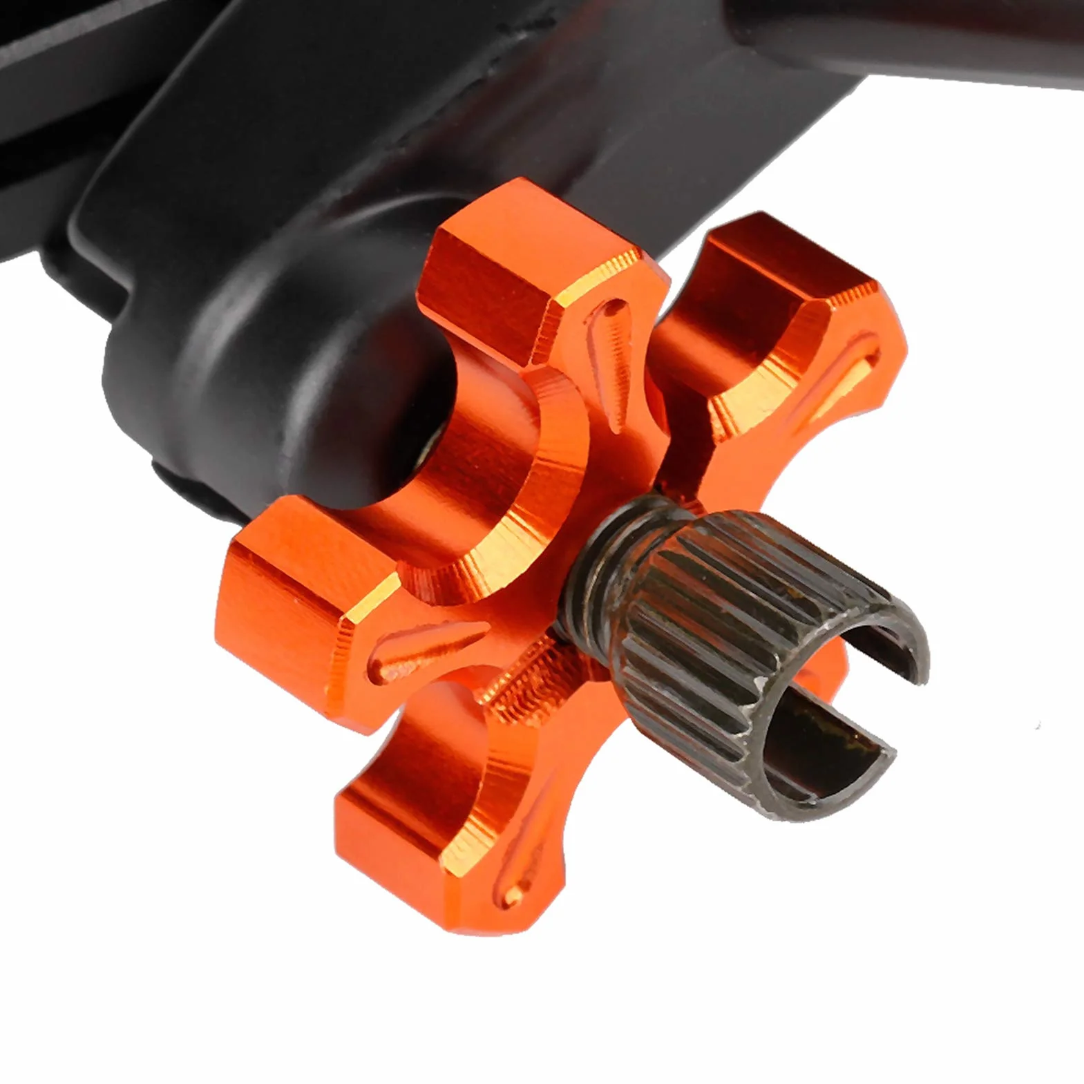 Jedna para lewej i prawej dźwigni sprzęgła, 1 para 7/8"(22 mm) uniwersalnych dźwigni zbiornika głównego cylindra sprzęgła hamulca motocykla (pomarańczowe)