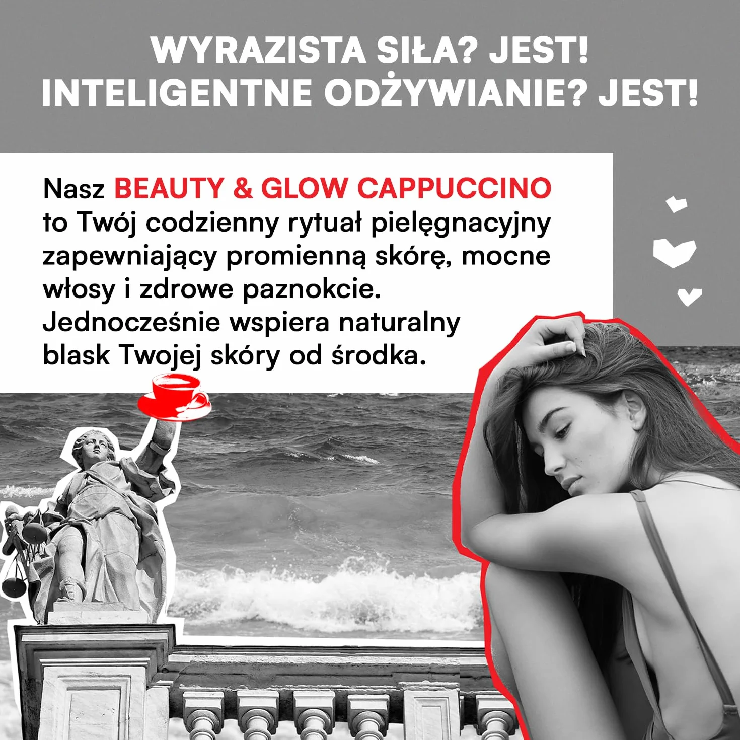 Sustained Energy Boost (11 porcji) - Kawa rozpuszczalna - Kawa Lion's Mane z witaminami i minerałami - Superfood Cappuccino firmy Superitalia - Oficjalny partner Hyrox - Made in Italy
